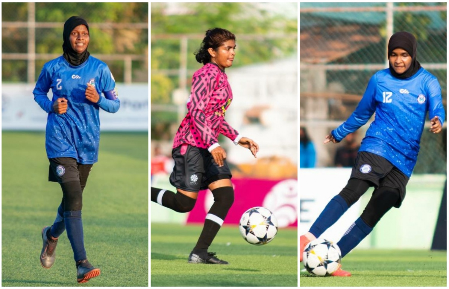 ކުރެންދޫގެ މަރިޔަމް ސޮބާ (ވ)، އައިޑިއަލްގެ ސަފިއްޔާ ރަފާ (މ)، އަދި ކުރެންދޫގެ ފާތިމަތު ޝުއާއު (ކ).-- ފޮޓޯ: އެފްއޭއެމް