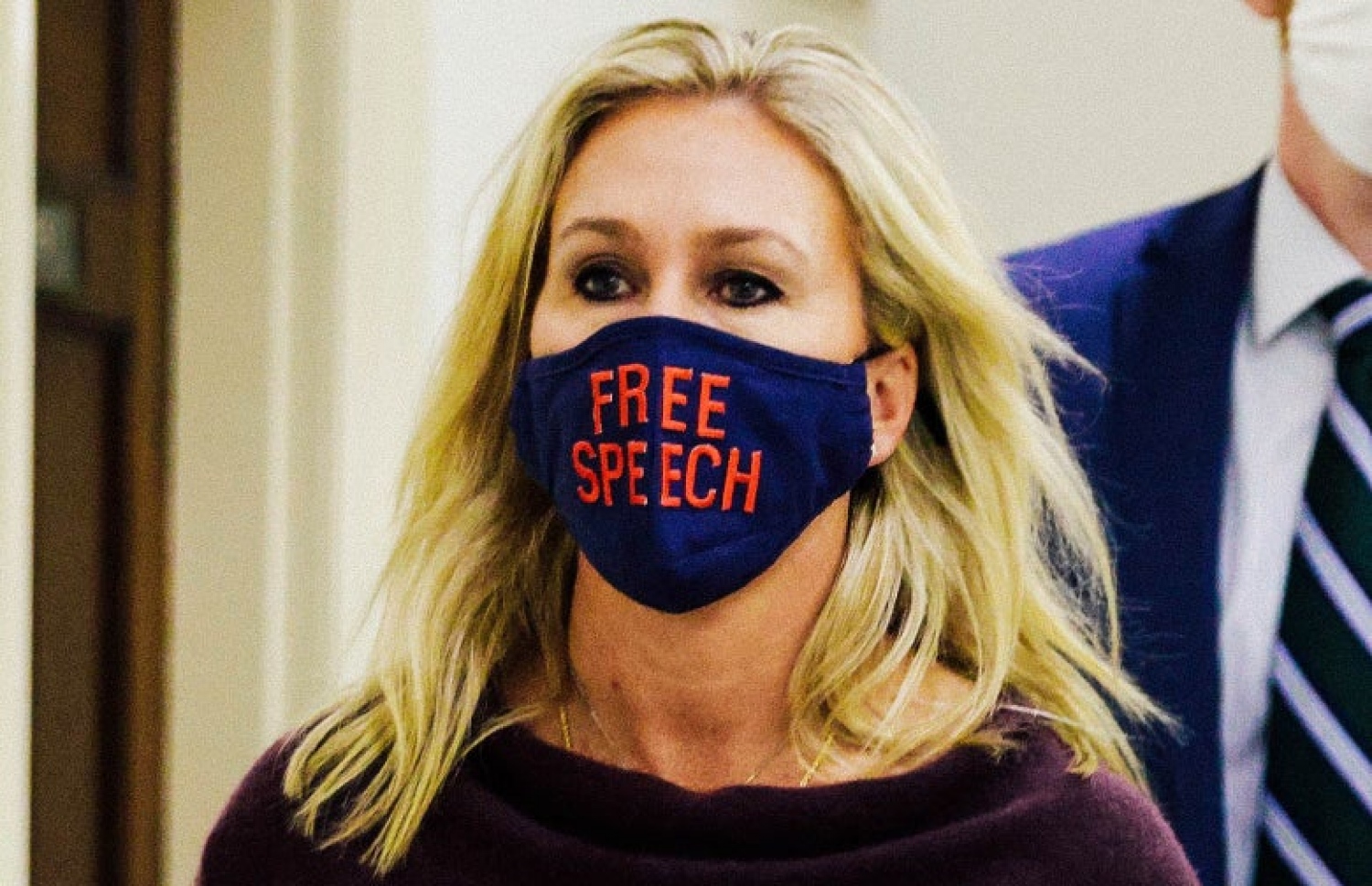 އެމެރިކާގެ ކޮންގްރެސްގައި ޖޯޖިއާ ތަމްސީލުކުރައްވާ އިދިކޮޅު ރިޕަބްލިކަން ޕާޓީގެ މެމްބަރު މާޖޯރީ ޓޭލާ ގްރީން.