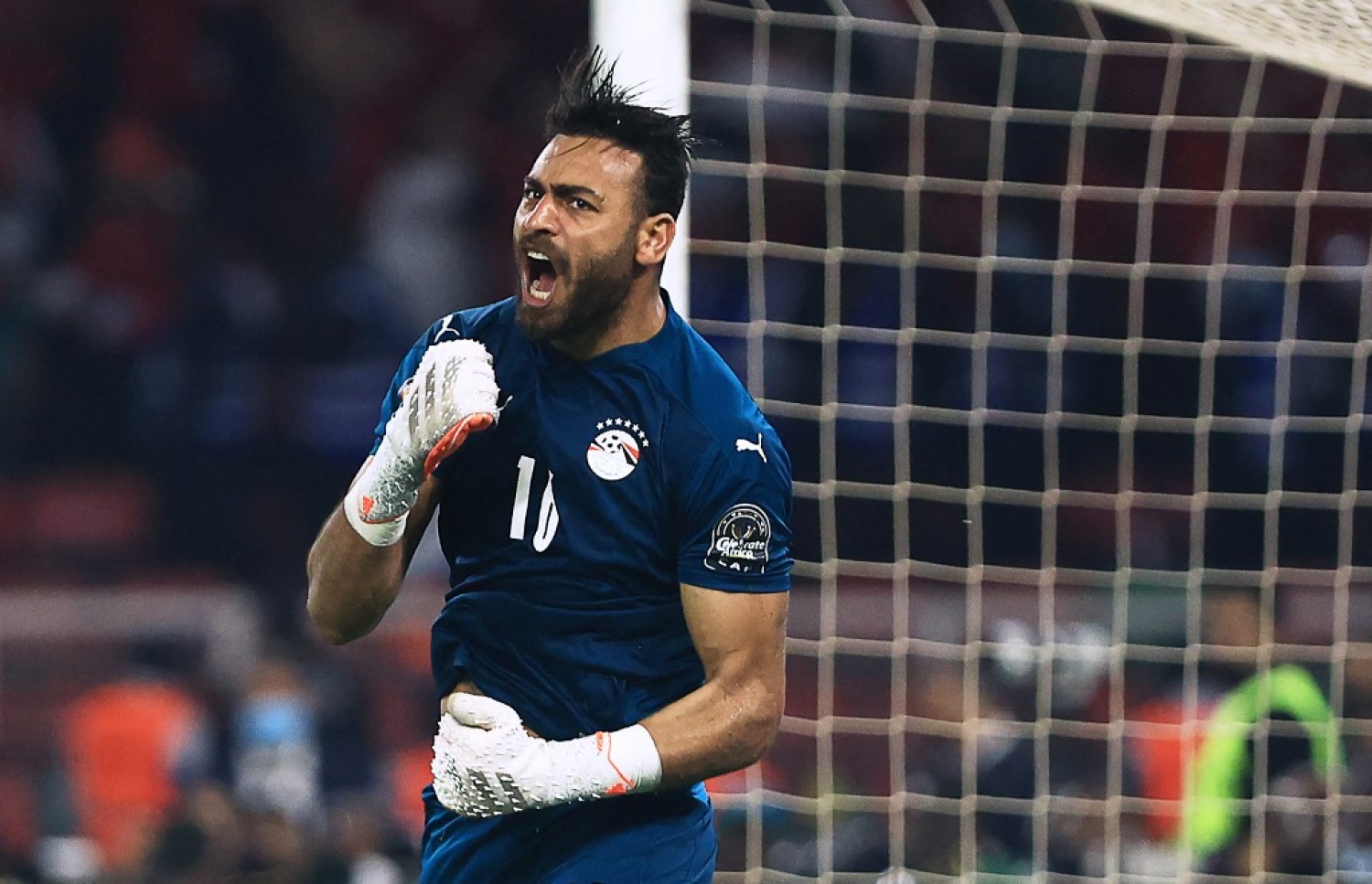 މިސްރުގެ ކީޕަރު ގަބާސްކީ: ދެ ޕެނަލްޓީ ދިފާއުކުރި. --ފޮޓޯ:އޭއެފްޕީ