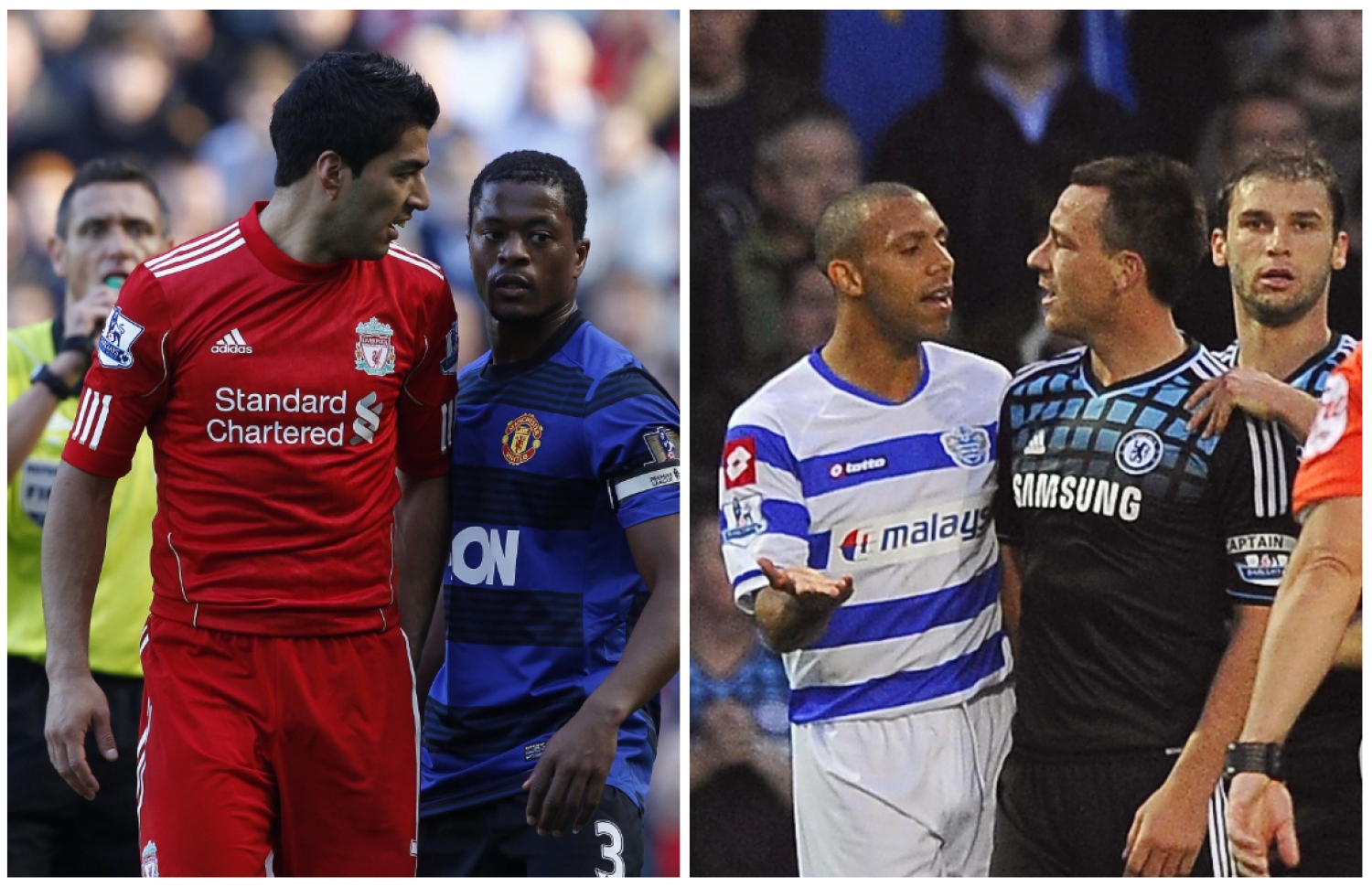 ޓެރީ އާއި ސުއަރޭސް، ނަސްލީ ގޮތުން ދިމާ ކޮށްގެން ދެ ކުޅުންތެރިން ވަނީ ޖޫރިމަނާ ކޮށްފައި.