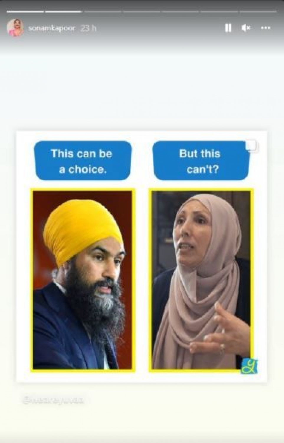 ސޯނަމް ކަޕޫރުގެ އިންސްޓަގްރާމު ޕޯސްޓް--