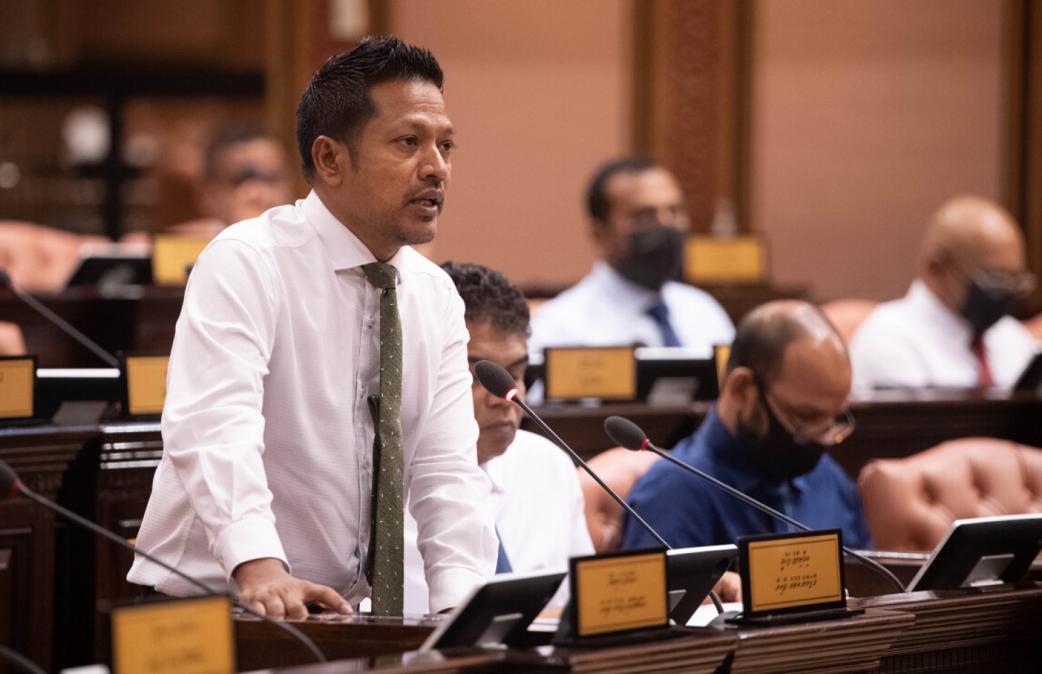 މާފަންނު އުތުރު ދާއިރާގެ މެމްބަރު އިމްތިޔާޒް ފަހުމީ ރައްޔިތުންގެ މަޖިލީހުގައި ވާހަކަ ދައްކަވަނީ: އޭނާ ވިދާޅުވީ ޖޭއެސްސީ މިނިވަން ވާނީ ސިޔާސީ ބޭފުޅުން ބޭރުކޮށްގެން ކަމަށް ގަބޫލުކުރުމަކީ މޮޔަ ވިސްނުމެއް ކަމަށް.