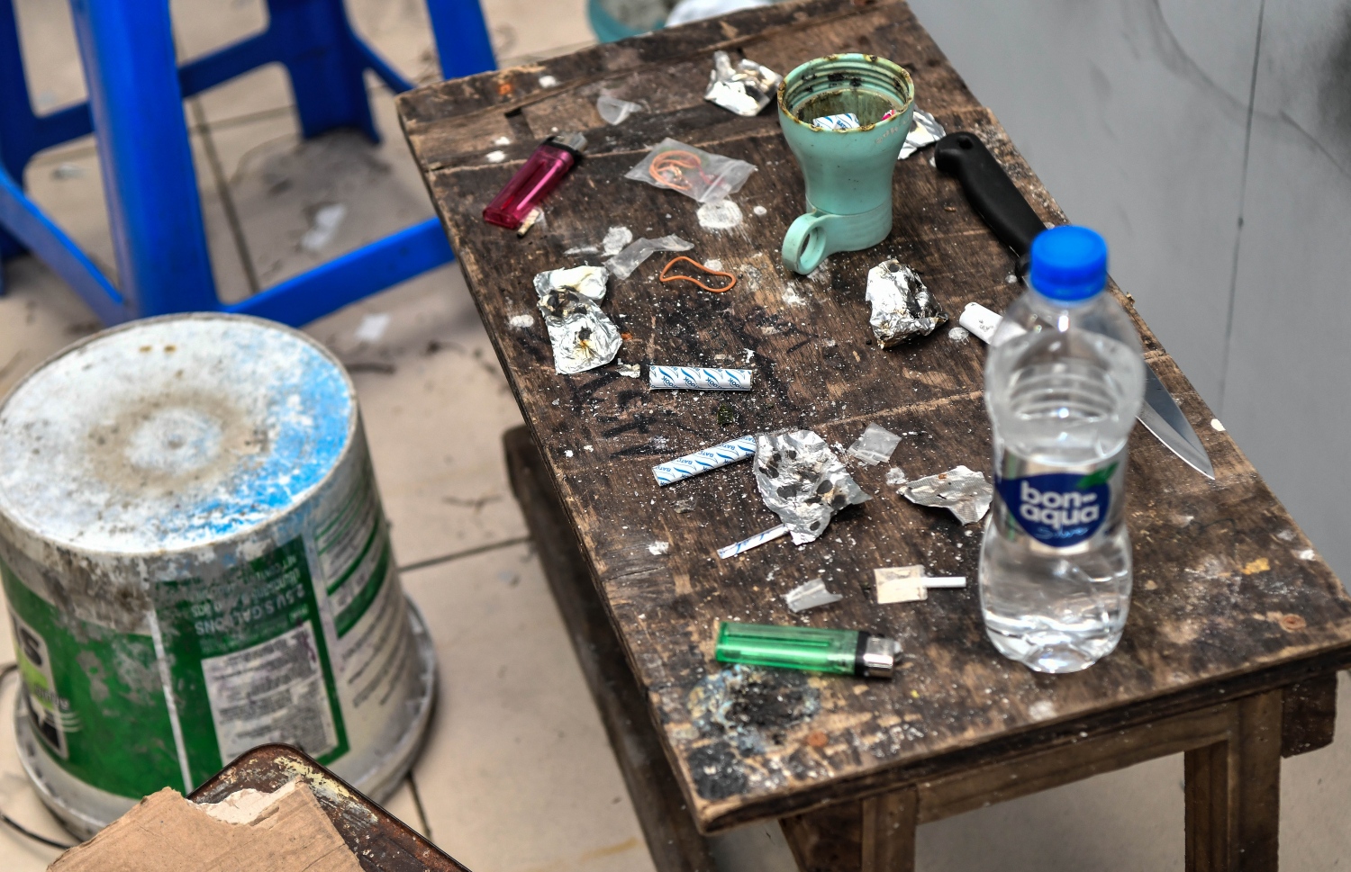 މާލޭގައި މަސްތުވާތަކެތި ބޭނުންކުރަން ހަދާފައިވާ އައްޑާތަކުގެ ހާލަތު ހުންނަ ގޮތް. -- ފޮޓޯ: ނިޝާން އަލީ/ މިހާރު