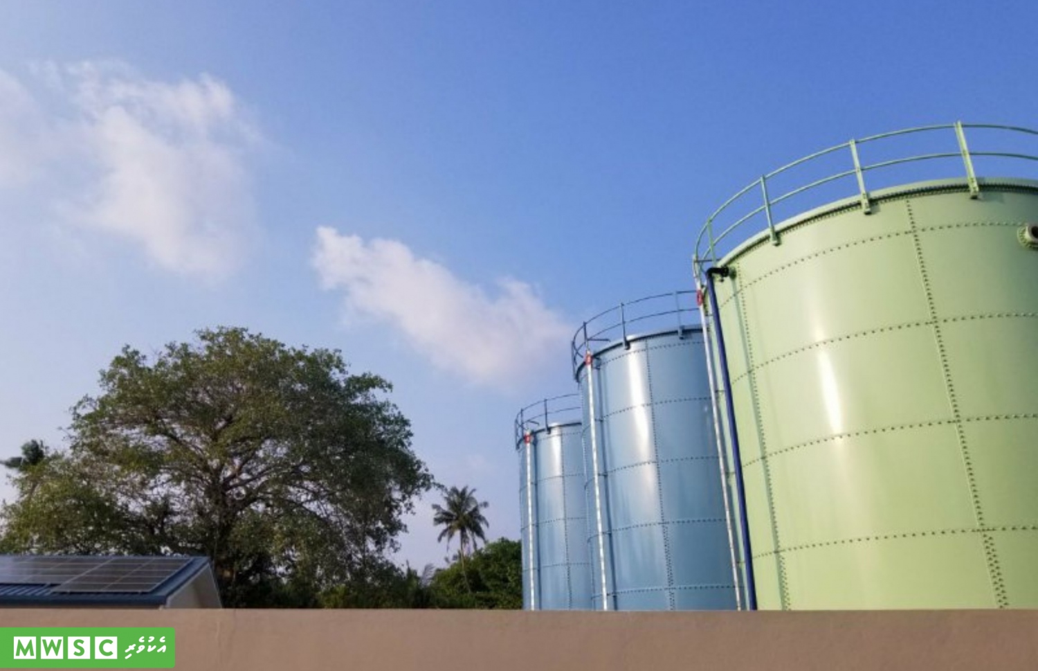 ފެން ރައްކާކުރުމަށް ތިން ތާންގީ ބެހެއްޓުމުގެ މަސައްކަތް ނިމިފައި.-- ފޮޓޯ: އެމްޑަބްލިއުއެސްސީ