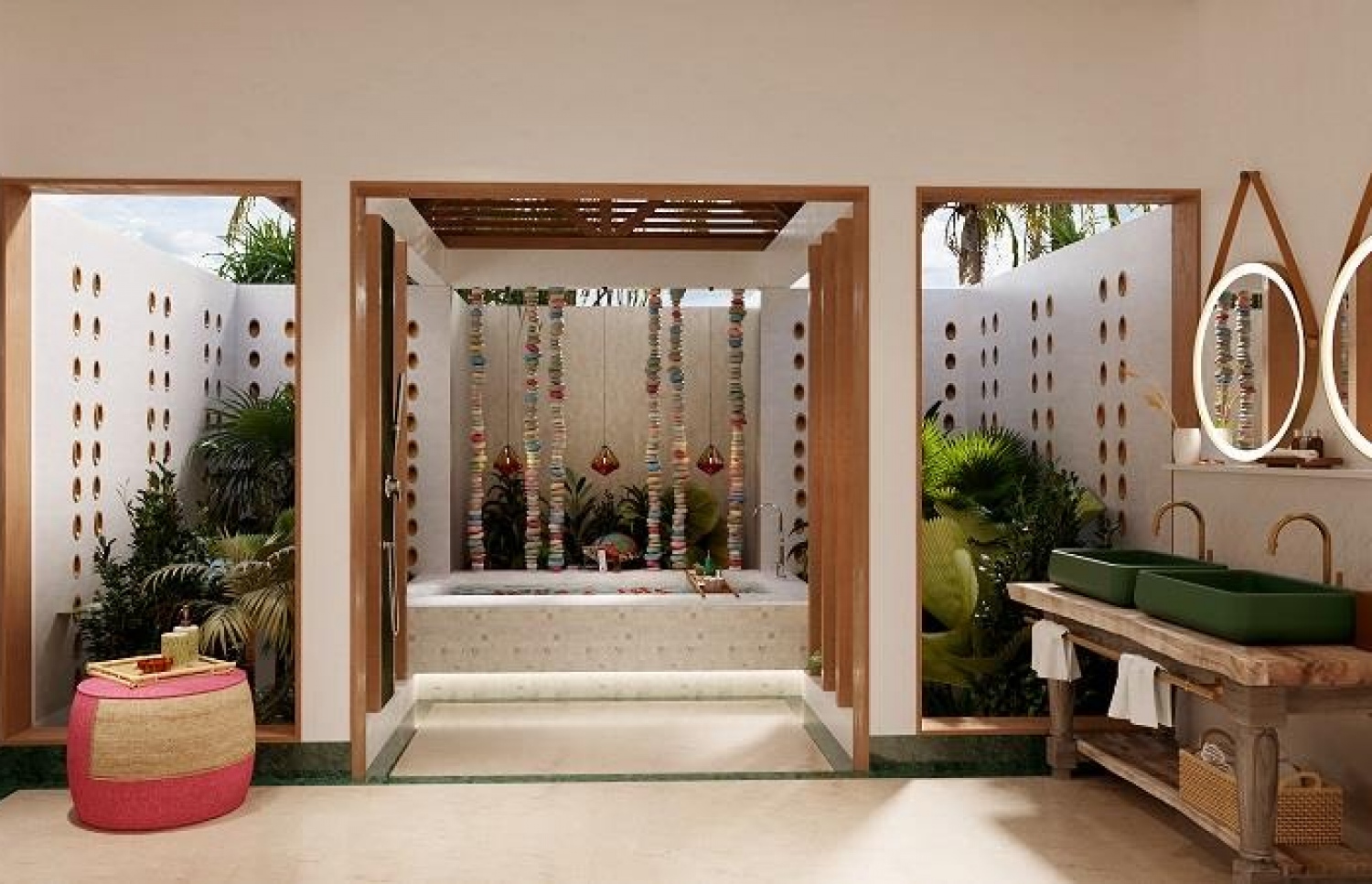 ލޯބިގިލި ރިސޯޓުގެ ވިލާއެއްގެ ފާހާނާތެރެ: ފޮޓޯ: އެޓްމޮސްފިއާ