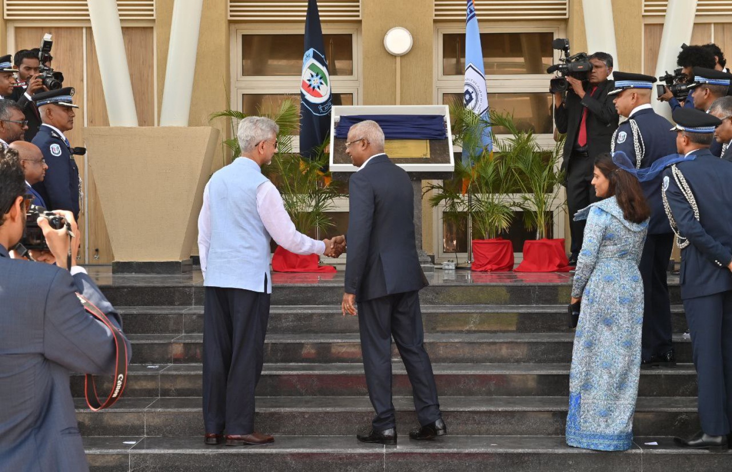 ރައީސް އިބްރާހިމް މުހައްމަދު ސޯލިހާއި އިންޑިއާގެ އެކްސްޓާނަލް އެފެއާޒް މިނިސްޓަރު ޑރ. އެސް ޖެއިޝަންކަރު