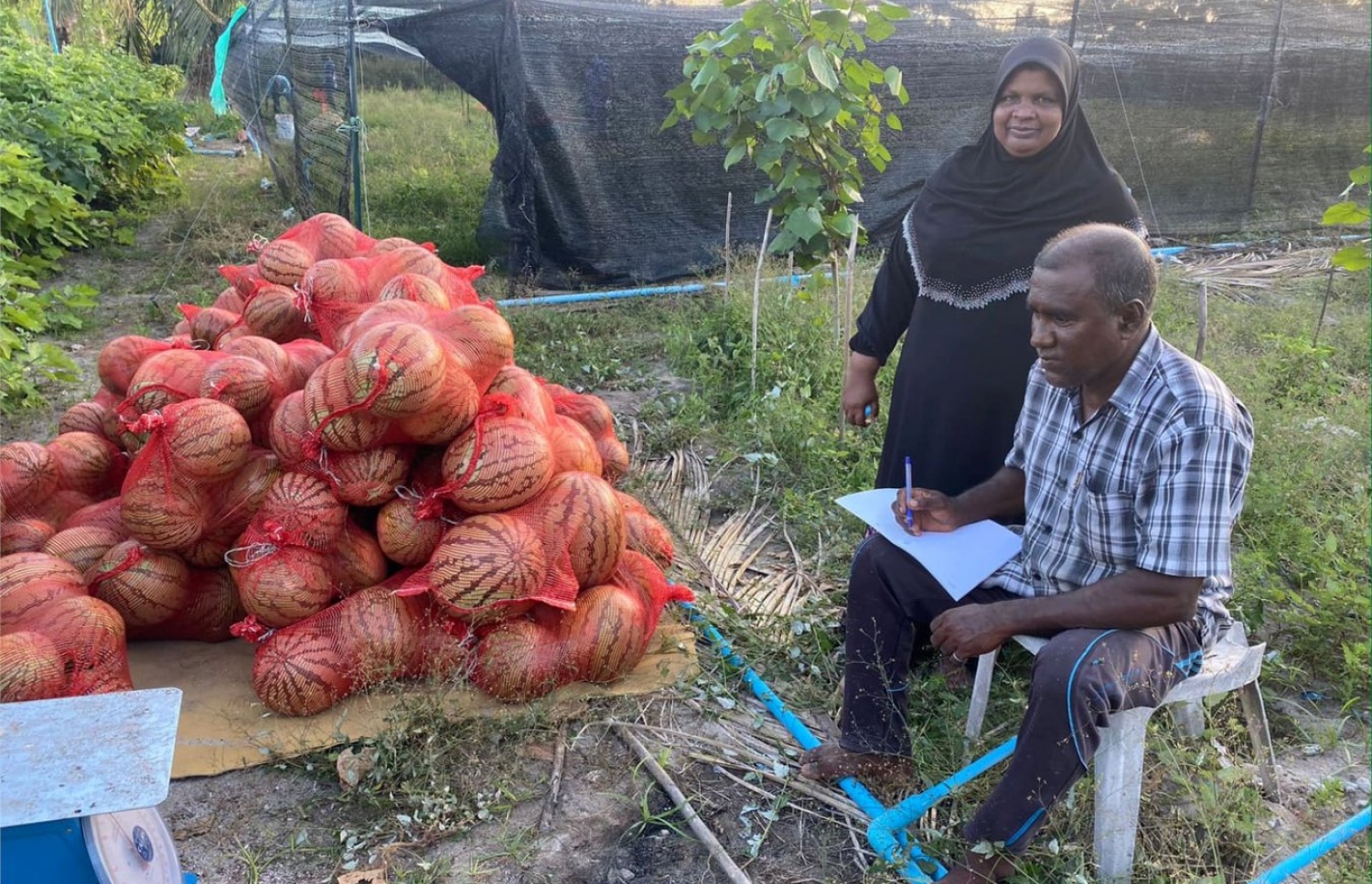 އެގްރޯނެޓުގެ ދަނޑުވެރިޔަކު ލ. އަތޮޅުގައި ހެއްދި ކަރާތަކެއް -- ފޮޓޯ: އެގްރޯނެޓް