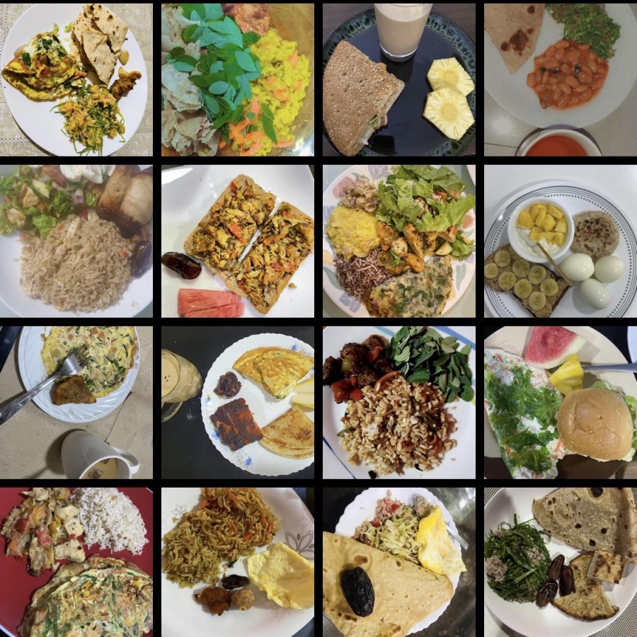 ޝާލުގެ ބޫޓް ކޭމްޕްގައި ބައިވެރިން ރޯދަ މަހު އެމީހުން ކެއުމަށް ބޭނުންކުރި ބައެއް އެއްޗެހި.