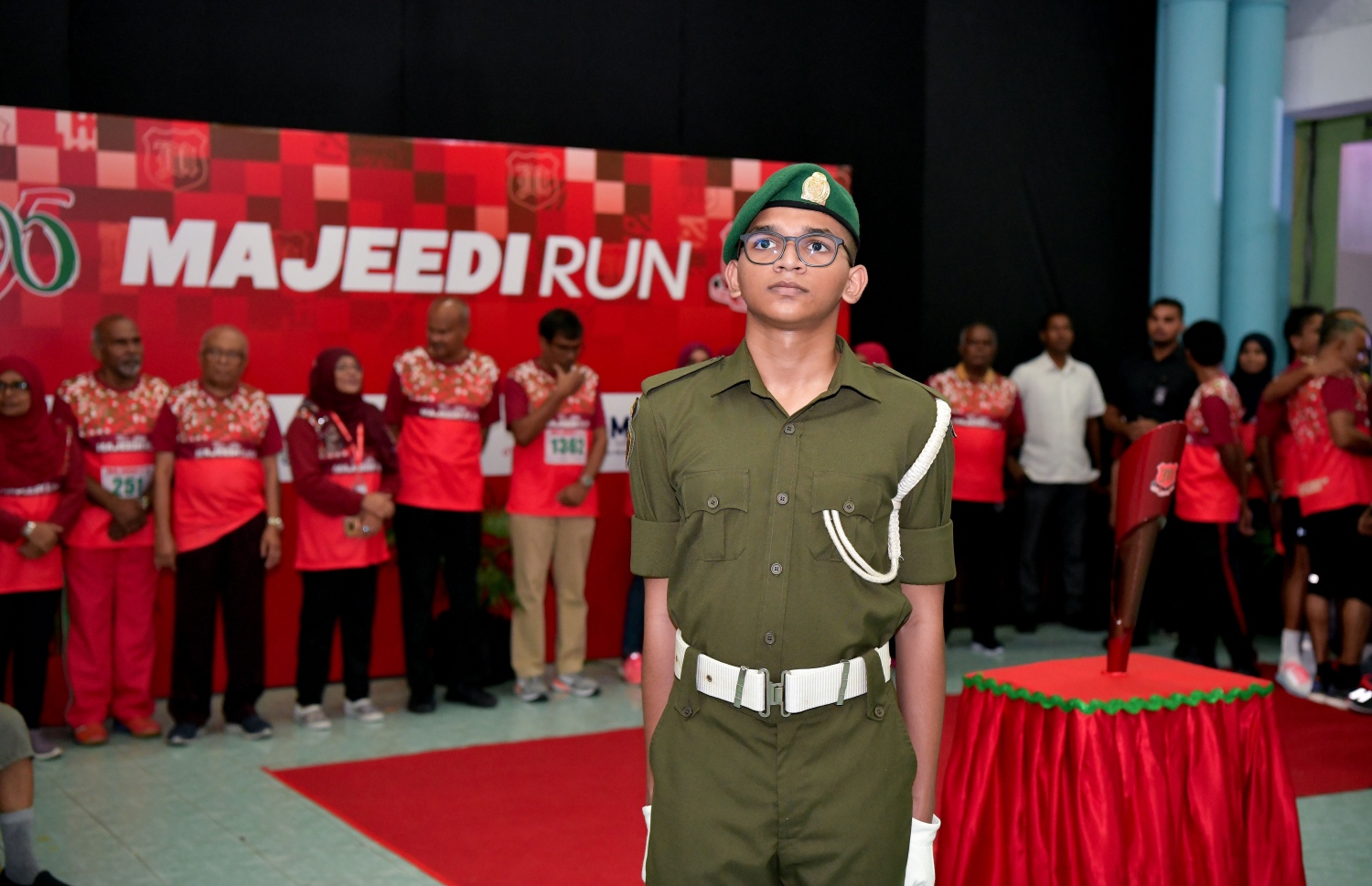 މަޖީދިއްޔާ ސްކޫލްގެ 95 ވަނަ އަހަރީ ދުވަސް ފާހަގަކުރަން 95 ގަޑިއިރުގެ ދުވުން ފެށުމަށް ބޭއްވި ރަސްމިއްޔާތުގެ ތެރެއިން.-- ފޮޓޯ: ނިޝާން އަލީ /މިހާރު