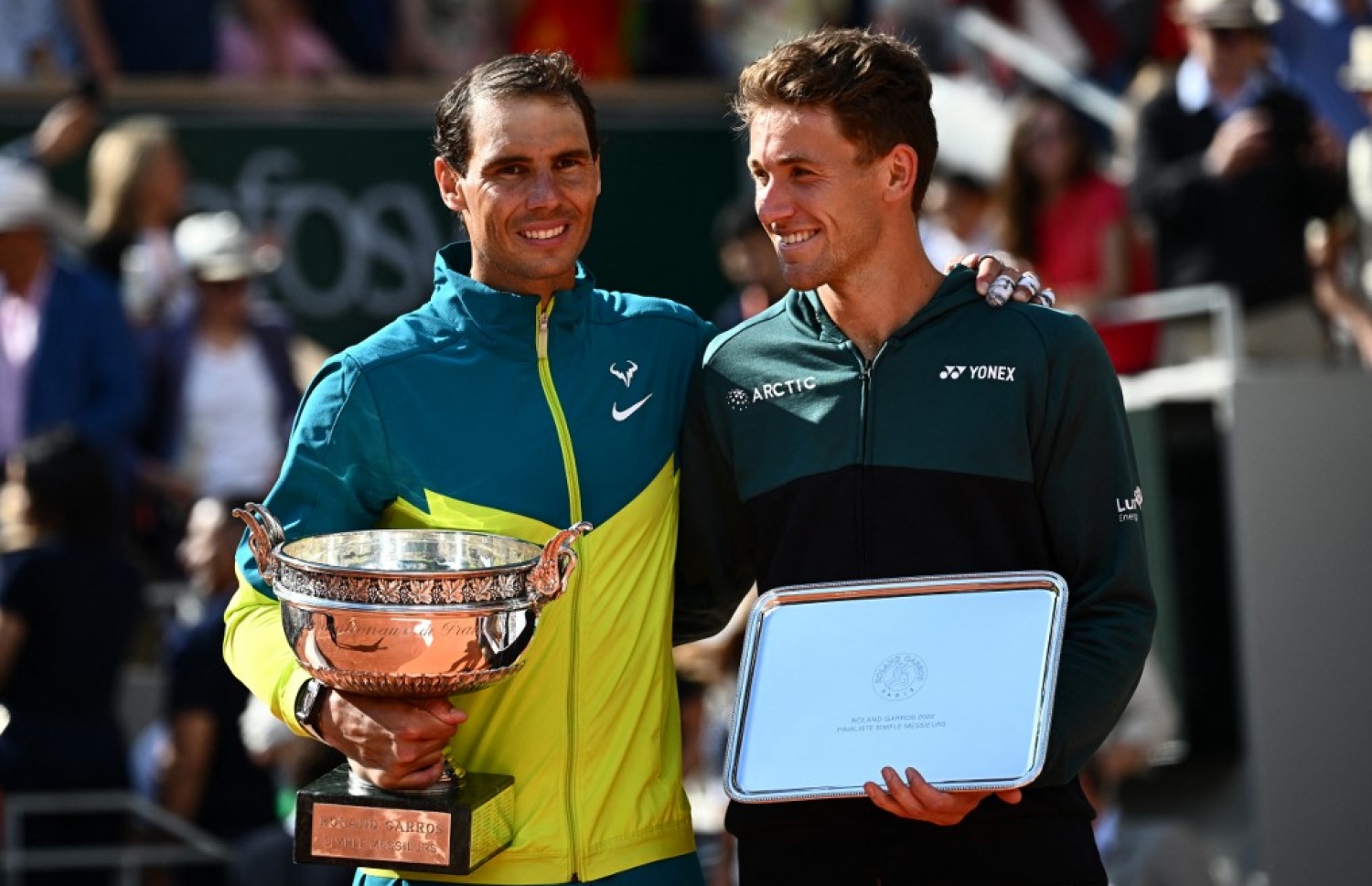 ނަޑާލް (ވ) އަދި ފައިނަލުގައި ދެކޮޅަށް ވާދަކުރި ރޫޑް (ކ).-- ފޮޓޯ: އޭއެފްޕީ