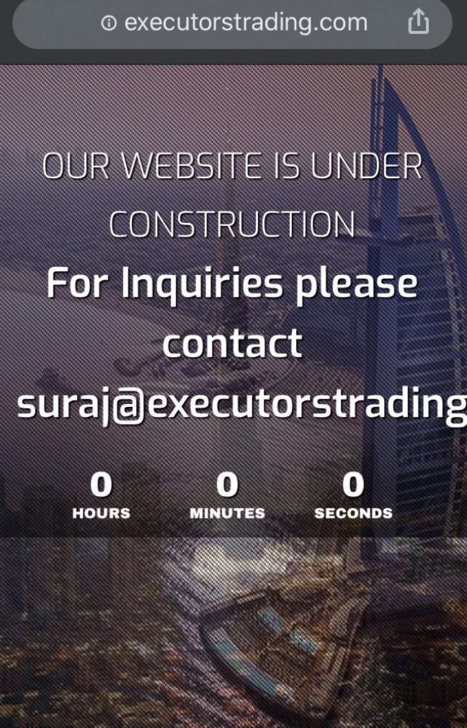 ވެންޓިލޭޓަރު ނުލިބި މައްސަލަ ބޮޑުވެގެން ބެލިއިރު، އެގްޒެކިއުޓާސްގެ ވެބްސައިޓު "އަންޑަ ކޮންސްޓްރަކްޝަންގައި".