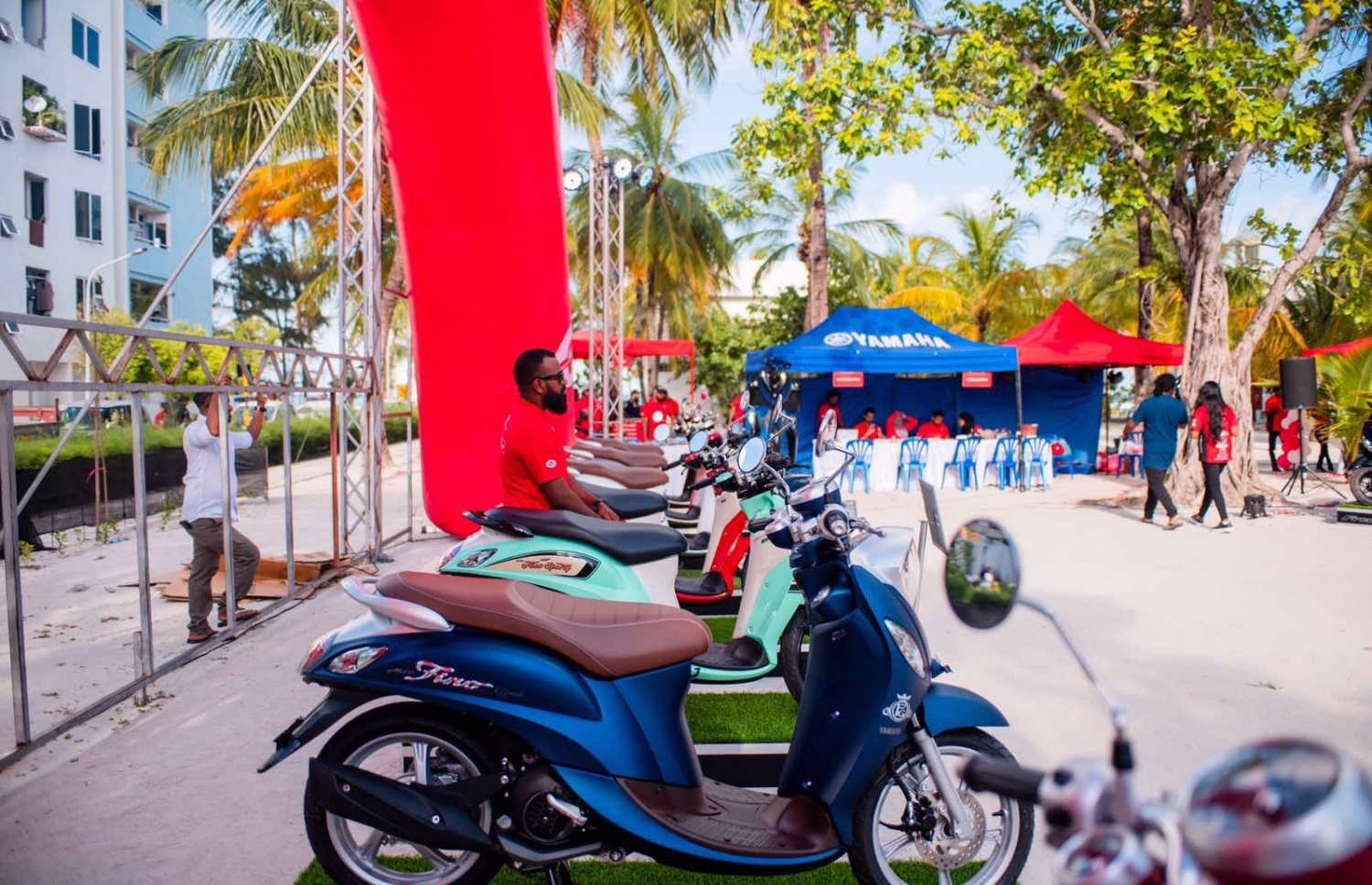 'ޔަމަހާ ފްރައިޑޭ' އިވެންޓްގައި ދައްކާލި އެ ބްރޭންޑްގެ ބައެއް ސައިކަލްތައް ---ފޮޓޯ: އެލިއާ