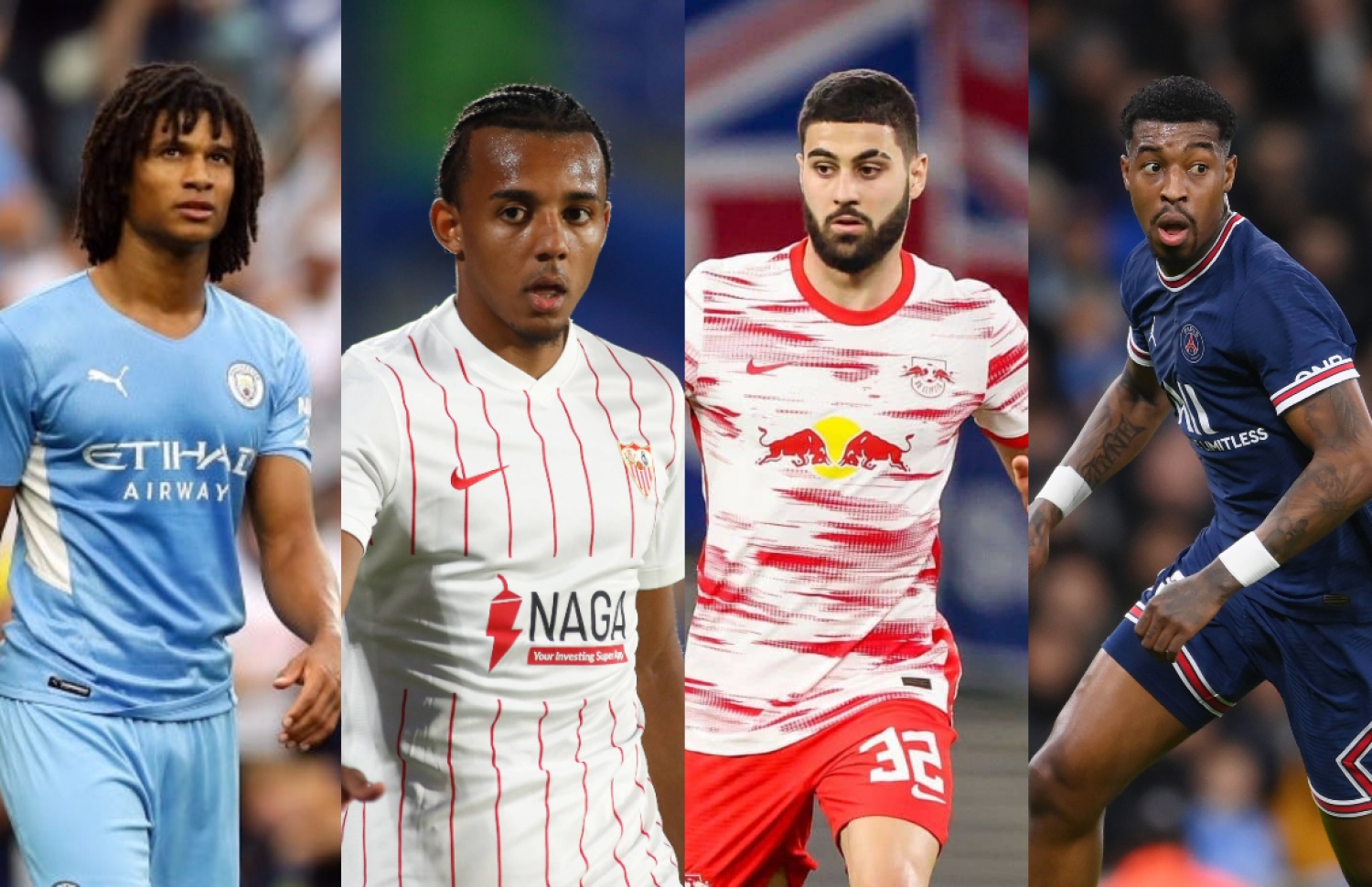 ޗެލްސީގެ ސެންޓްރަލް ޑިފެންސަށް ފާރަލަމުން އަންނަ ބައެއް ކުޅުންތެރިން؛ ކަނާތުން ވާތަށް: ކިމްޕެމްބޭ، ގްވާޑިއޯލް، ކޫންޑޭ، އަކޭ.