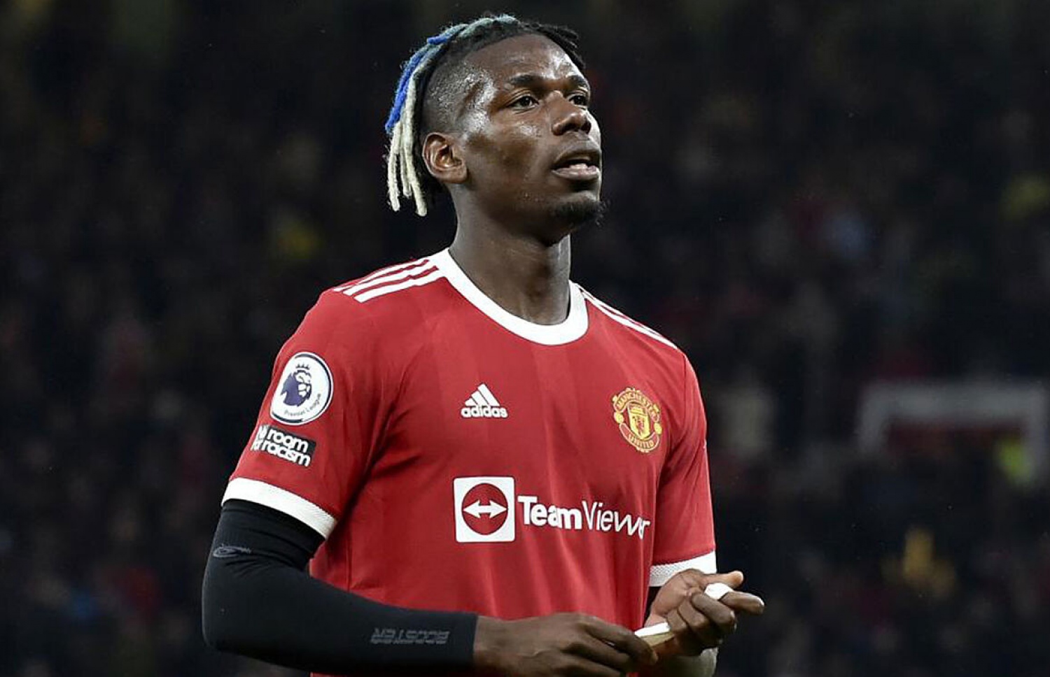 މެންޗެސްޓާ ޔުނައިޓެޑާ އެކު މިސީޒަނުގައި ކުޅުނު މެޗަކަށް ފަހު ޕޮގްބާ، މި ސީޒަނުގައި އޭނާ ޔުނައިޓެޑަށް ކުޅުނު 27 މެޗުގައި ޖެހުނީ އެންމެ ލަނޑެއް، އެއީ ލީގުގައި ބާންލީ ކޮޅަށް ޖެހި ލަނޑެއް.-- ފޮޓޯ: އޭޕީ