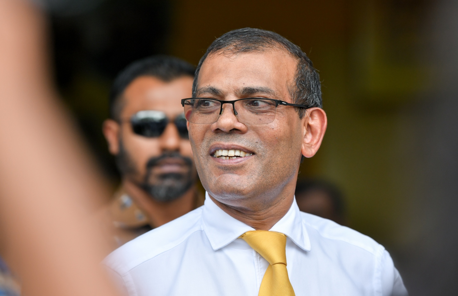 އެމްޑީޕީގެ 17 ވަނަ އަހަރީ ދުވަހުގެ މުނާސަބަތުގައި ބޭއްވި ދިދަ ނެގުމުގެ ރަސްމިއްޔާތުގައި އެމްޑީޕީގެ ރައީސް މުހައްމަދު ނަޝީދު. --. ފޮޓޯ: ނިޝާން އަލީ /މިހާރު