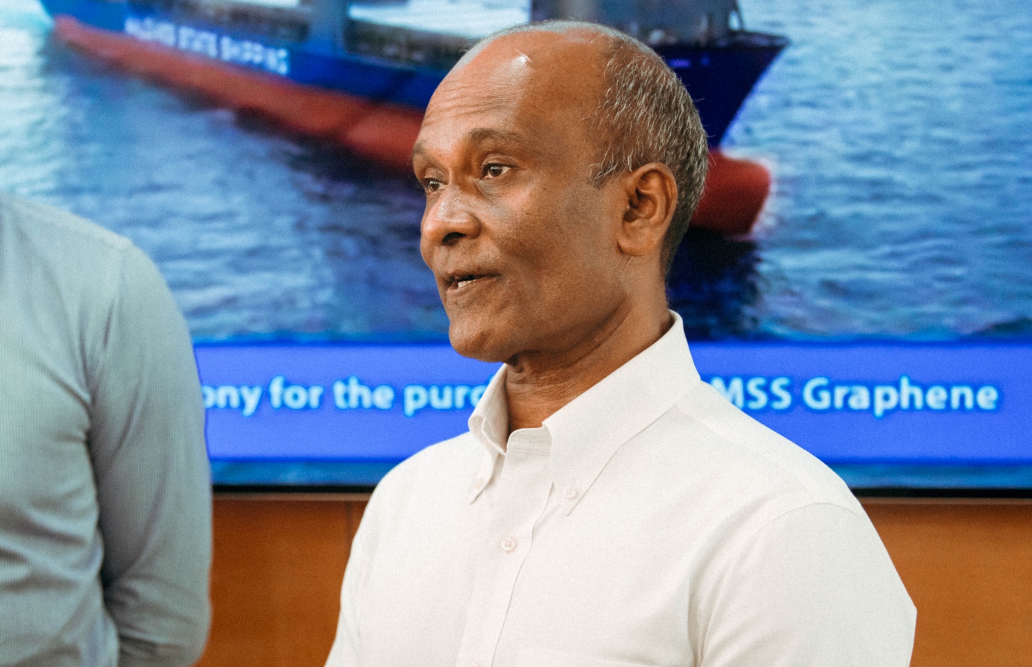 އެމްއެސްއެސްގެ އެމްޑީ ކެޕްޓަން ސައީދު މީޑިއާތަކާ ވާހަކަދައްކަވަނީ ---ފޯޓޯ: ނިޝާން އަލީ | މިހާރު