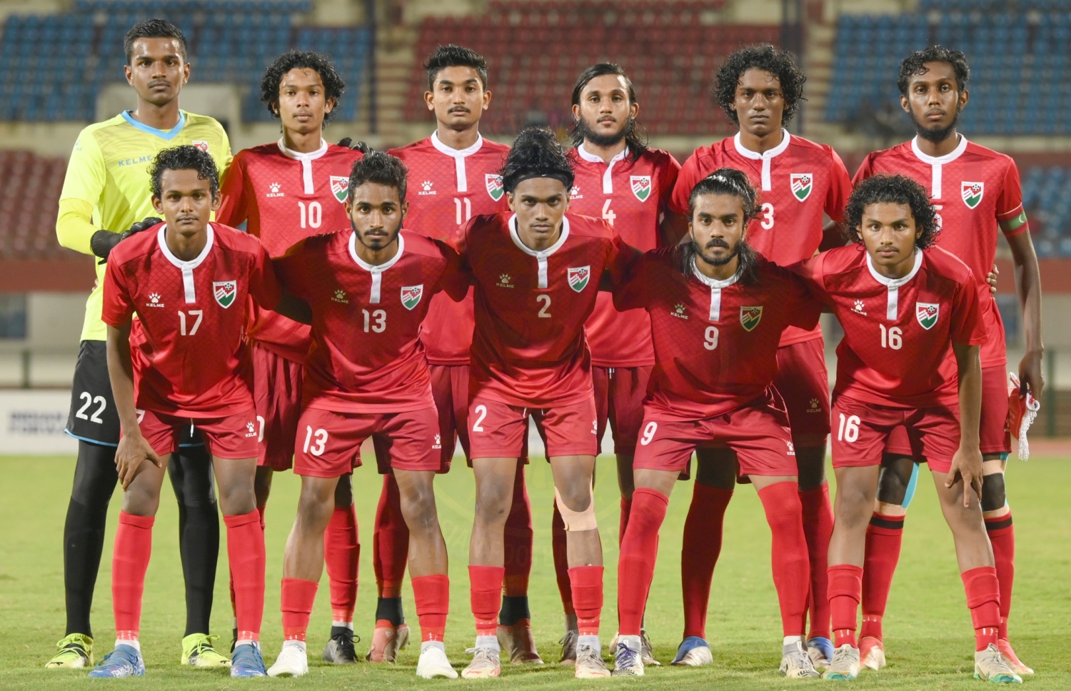 އިންޑިއާގެ 20 އަހަރުން ދަށުގެ ޓީމާ ދެކޮޅަށް ނުކުތް ރާއްޖޭގެ 20 އަހަރުން ދަށުގެ ފުރަތަމަ 11.-- ފޮޓޯ: ސާފް