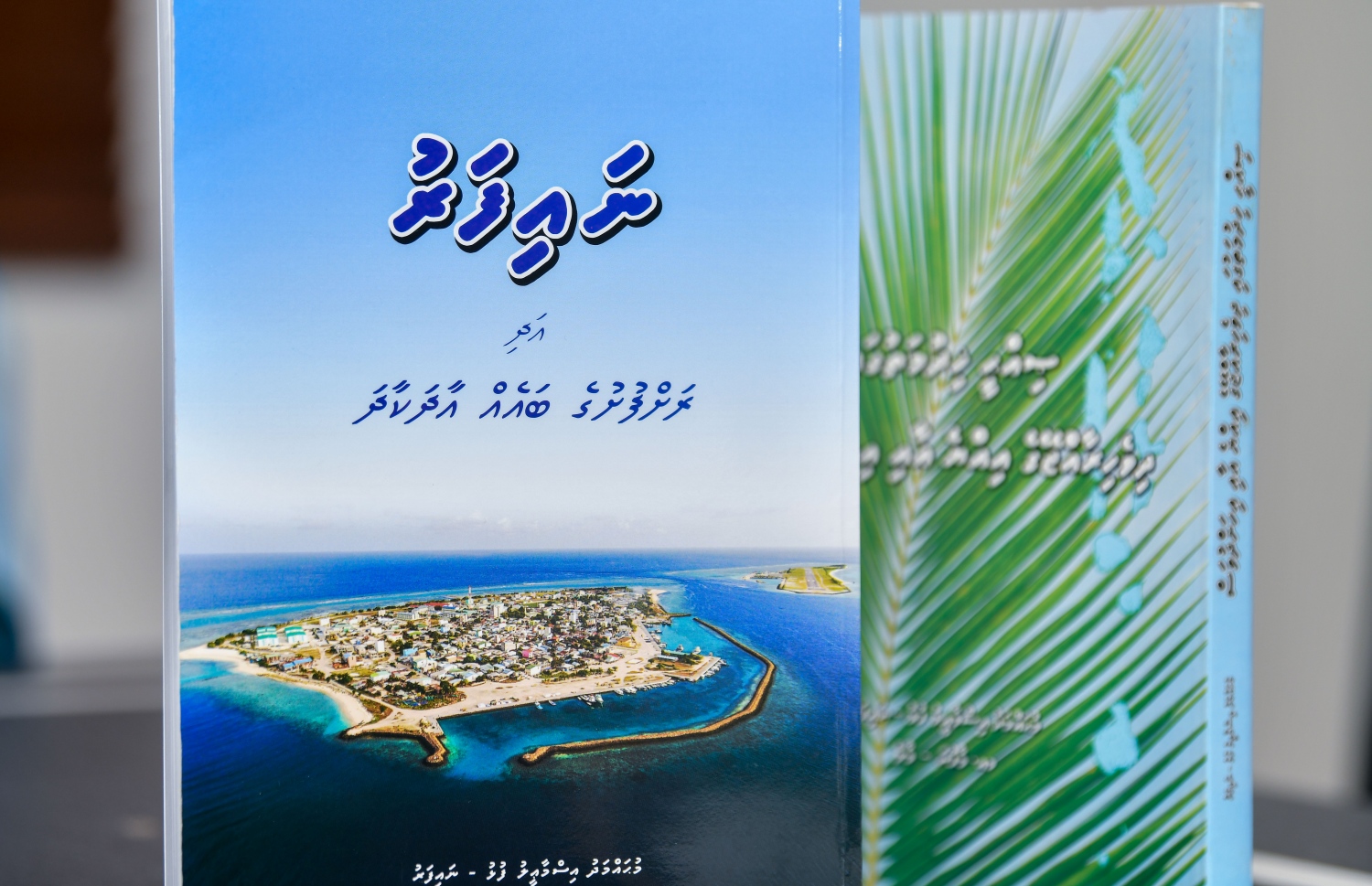 ފުޅު ލިޔުއްވައިފައިވާ ދެ ފޮތެއް -- ފޮޓޯ: ފަޔާޒު މޫސާ | މިހާރު