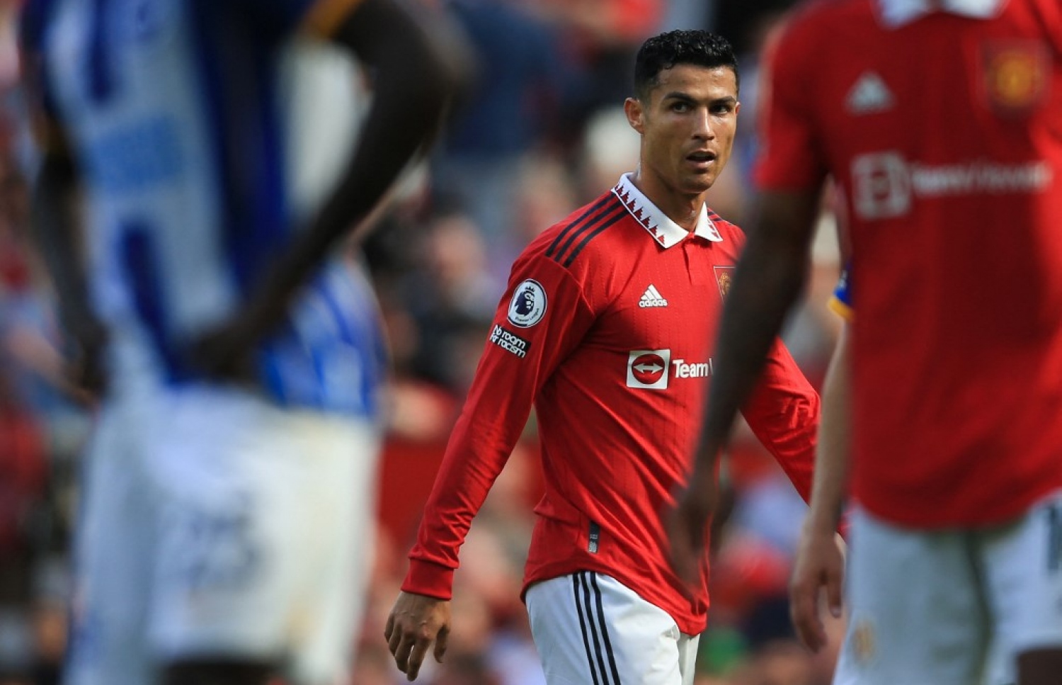 ޔުނައިޓެޑްގެ ފޯވާޑް ކްރިސްޓިއާނޯ ރޮނާލްޑޯ، އޭނާ ކުޅެން އެރީ ދެވަނަ ހާފުުގައި. -- ފޮޓޯ: އޭއެފްޕީ