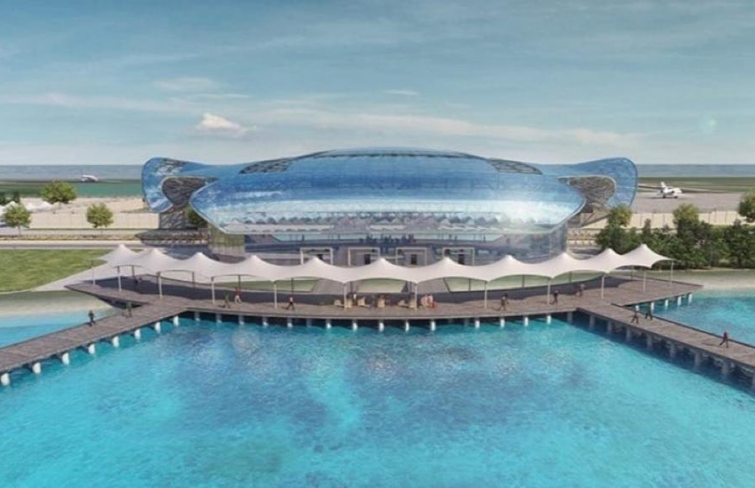 ހަނިމާދޫ އިންޓަނޭޝަނަލް އެއާޕޯޓް ތަރައްގީކުރާ ގޮތުގެ ކުރެހުމެއް.