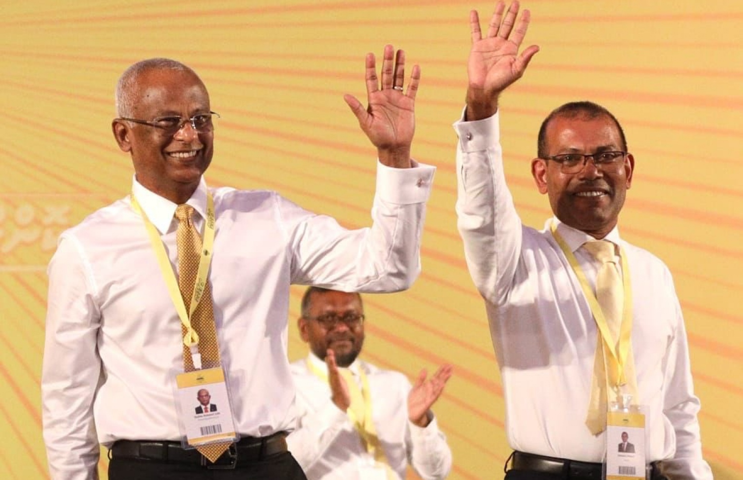 ކޮންގްރެސްގެ ނިންމާލުމުގެ ރަސްމިއްޔާތުގައި ދެ ރައީސުން އެކުގައި: ބަރުލަމާނީ ގަރާރު އަނބުރާ ގެންދެވީ ކުރެއްވި މަޝްވަރާތަކަށް ފަހު. -- ފޮޓޯ | އެމްޑީޕީ