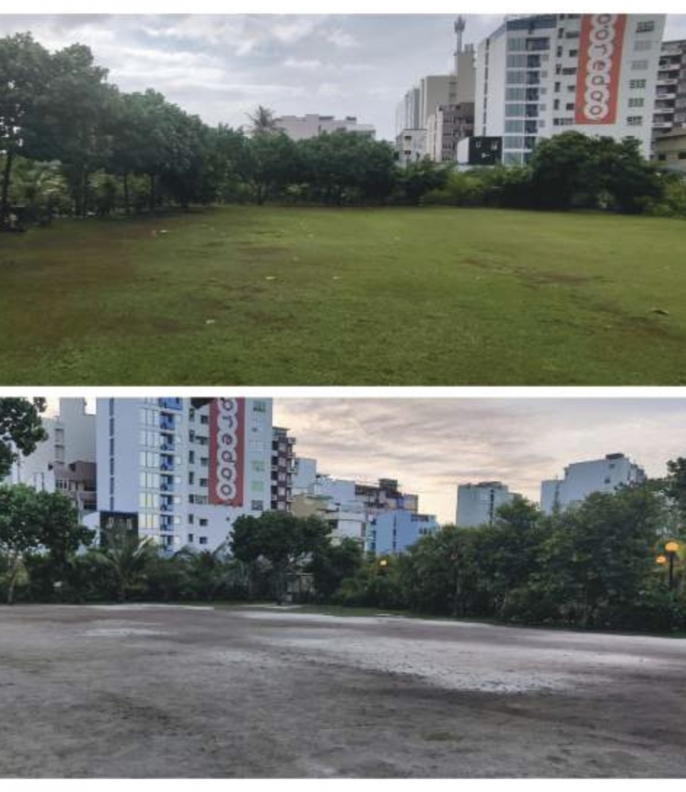 ލޮނުޒިޔާރަތް ޕާކުގައި ހަފުލާތައް ބާއްވާ މާލަން ކުރިން އޮތް ގޮތާއި މިހާރު އޮންނަ ގޮތް.