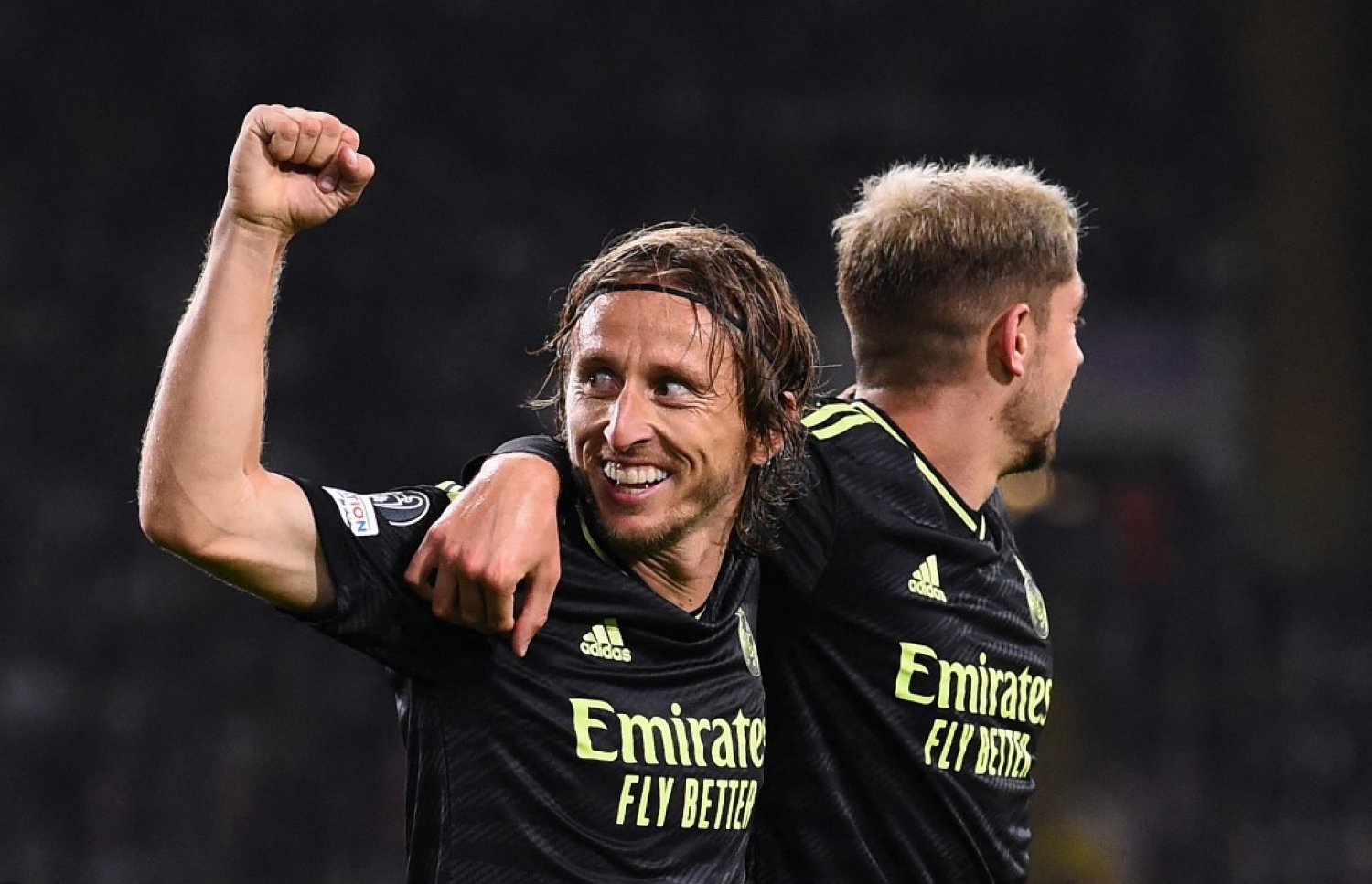 ރެއާލް މެޑްރިޑުގެ މޮޑްރިޗް ގޯލު ޖެހުމަށް ފަހު އުފާފާޅުކުރަނީ.-- ފޮޓޯ: އޭއެފްޕޯ