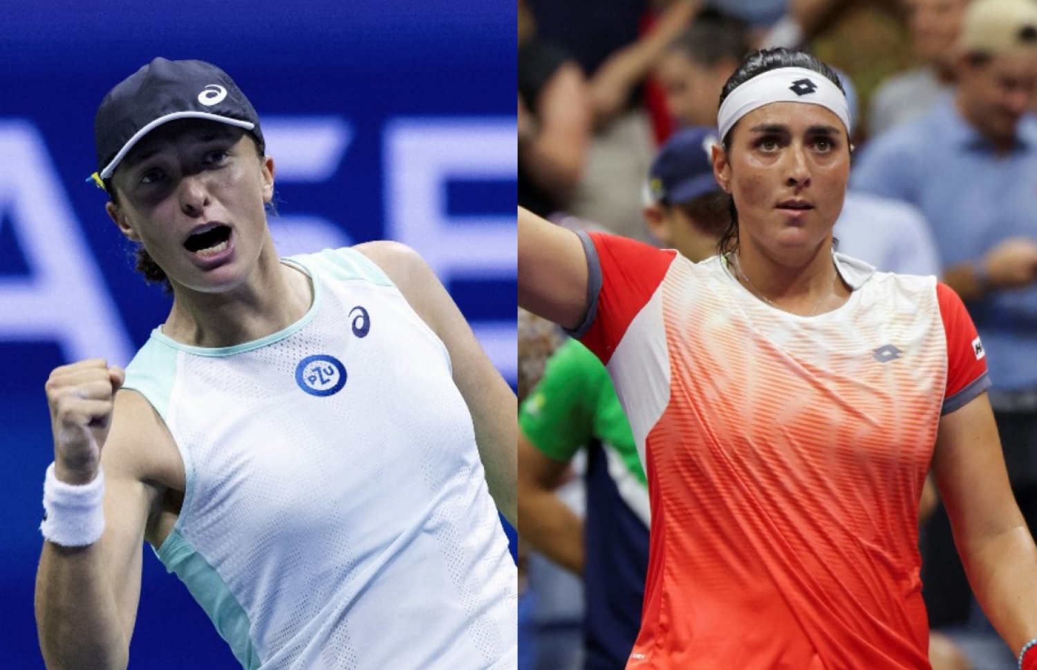 އަންހެން ފައިނަލުގައި ވާދަކުރާ ޖަބެއާ (ކ) އާއި ސްވިއަޓެކް (ވ).-- ފޮޓޯ: އޭއެފްޕީ