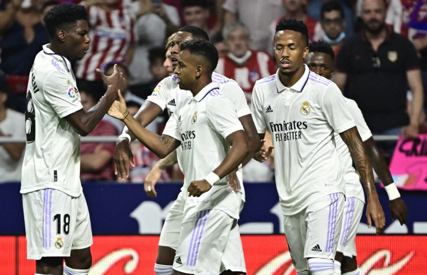 ރޮޑްރިގޯ ރެއާލް އަށް ލީޑު ނަގައިދިނުމަށް ފަހު އުފާފާޅުކުރަނީ. -- ފޮޓޯ: އޭއެފްޕީ