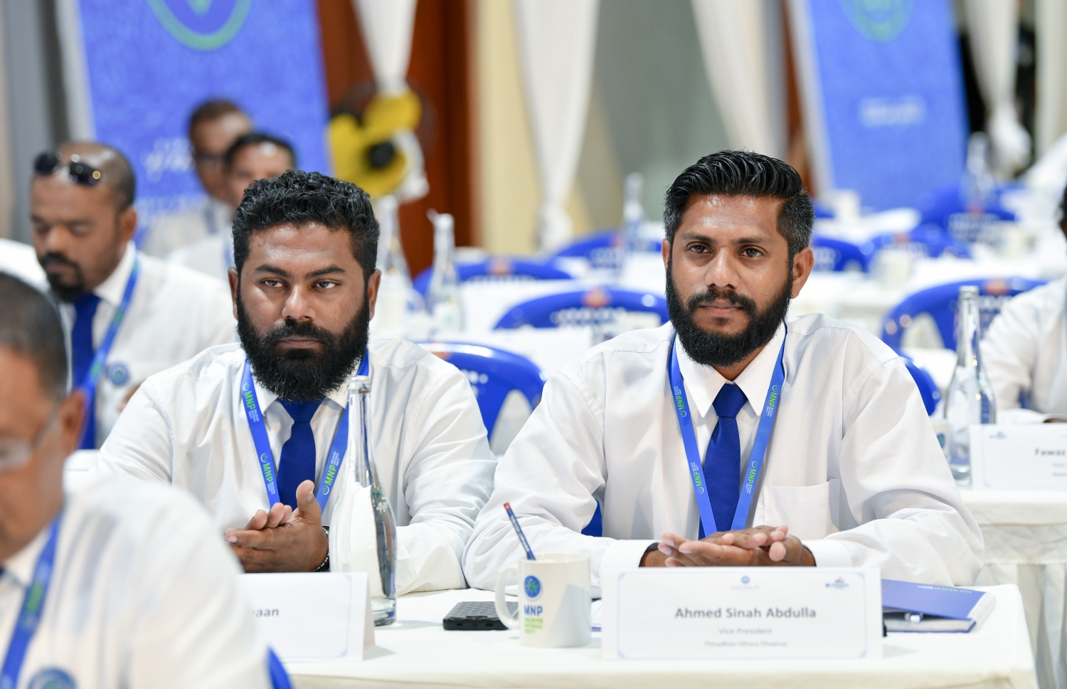 އެމްއެންޕީގެ ގައުމީ ޖަލްސާ "ދަ ނެޝަނަލްސް ކޮންވެންޝަން 2022"ގައި އެ ޕާޓީގެ ބައެއް މެމްބަރުން ބައިވެރިވަނީ -- ފޮޓޯ: ނިޝާން އަލީ | މިހާރު