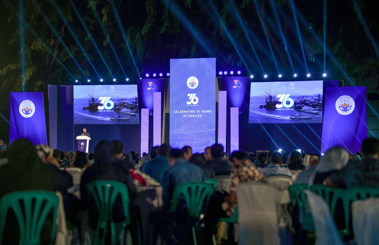 އެމްޕީއެލްގެ 36 ވަނަ އަހަރީ ދުވަސް ފާހަގަކުރުމަށް ހެންވޭރު ދަނޑުގައި ބޭއްވި ހާއްސަ ރަސްމިއްޔާތުގެ ތެރެއިން--. ފޮޓޯ: ނިޝާން އަލީ | މިހާރު