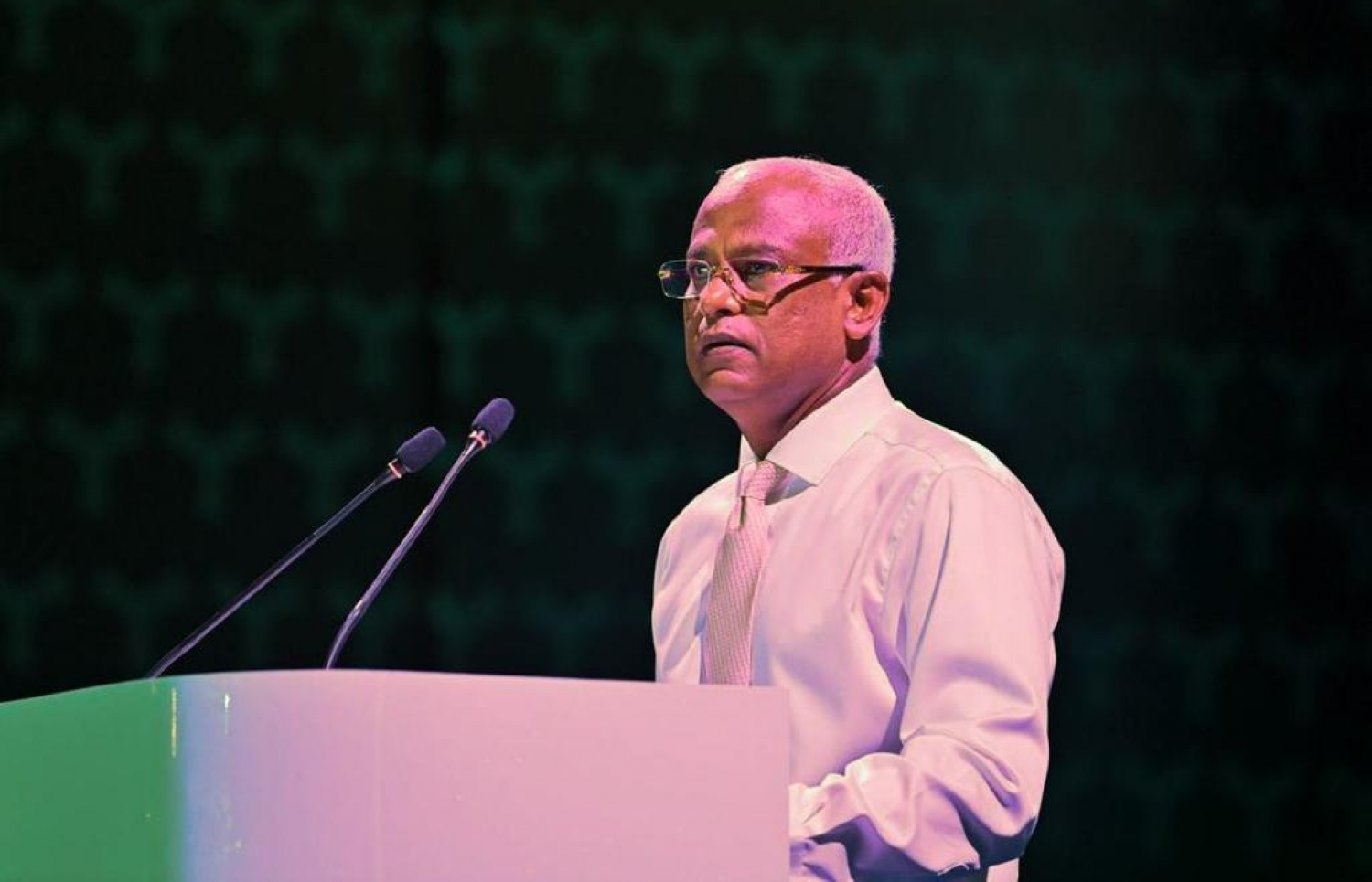 އާރުޓީއެލް ފެރީގެ ހިދުމަތް އިފްތިތާހްކޮށްދެއްވައި ރައީސް ވާހަކަފުޅު ދައްކަވަނީ. -- ފޮޓޯ: ރައީސް އޮފީސް