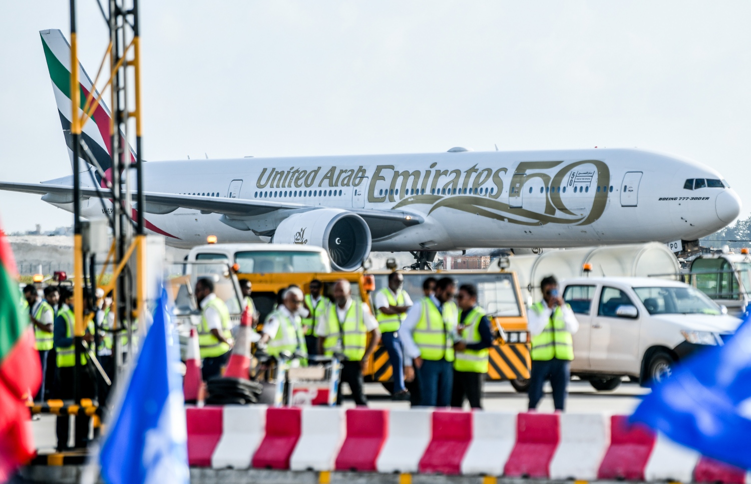 ވީއައިއޭގެ އާ ރަންވޭގެ ފުރަތަމަ މަތިންދާބޯޓު މިއަދު ހެނދުނު އެ އެއާޕޯޓަށް ޖައްސަނީ.---ފޮޓޯ: ނިޝާން އަލީ| މިހާރު