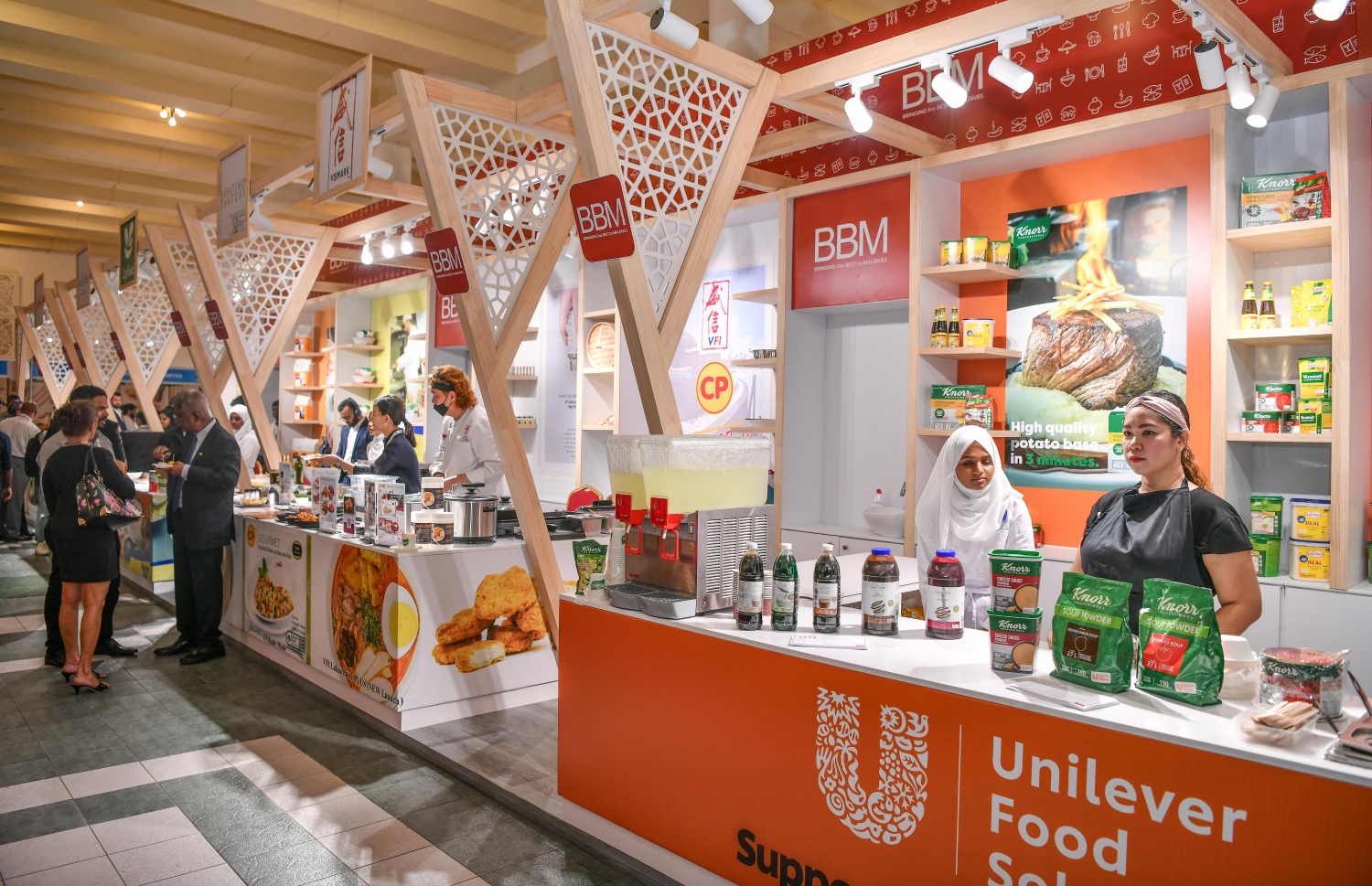 ބީބީއެމް އިން ހޮޓެލް އޭޝިއާގައި ހަދާފައިވާ ޕެވީލިއަން. -- ފޮޓޯ:ނިޝާން އަލީ/މިހާރު