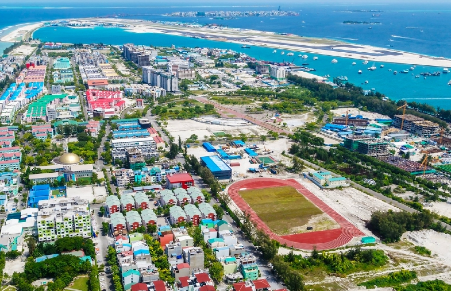 މަތިން ނަގާފައިވާ ހުޅުމާލޭގެ ފޮޓޯއެއް. --ފޮޓޯ: އެޗްޑީސީ