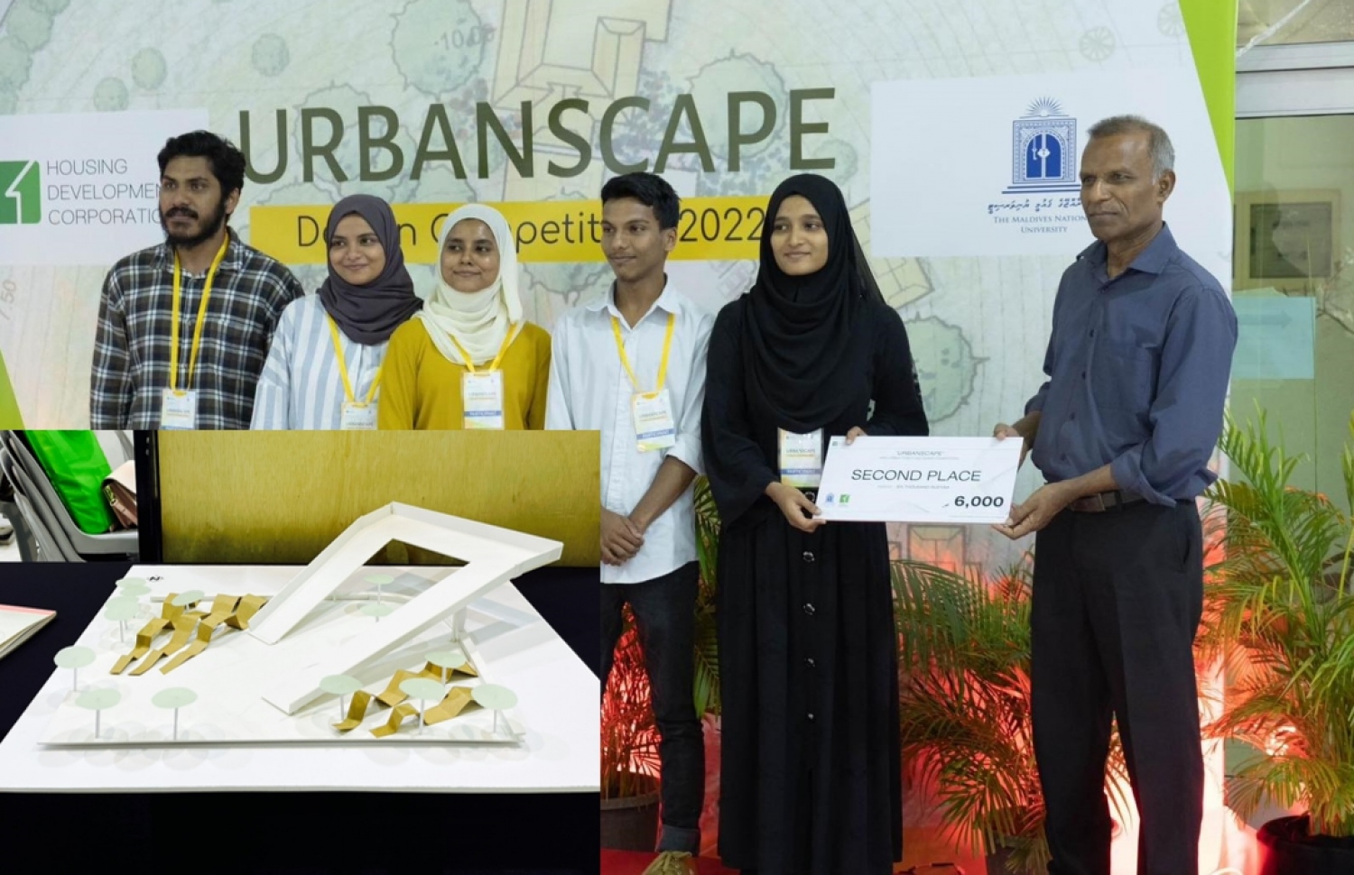 ދެވަނަ ޓީމުގެ ދަރިވަރުންނާއި އެ ޓީމުގެ ޑިޒައިން މޮޑެލް ---ފޮޓޯ: އެމްއެންޔޫ