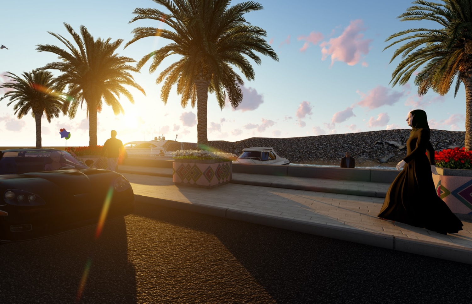 މާލޭ ސިޓީ ކައުންސިލުން ބޮޑުތަކުރުފާނުމަގު ތަރައްގީކުރަން ނިންމާފައިވާ ގޮތް ފެންނަ ކުރެހުން. -- ފޮޓޯ: މާލޭ ސިޓީ ކައުންސިލުން