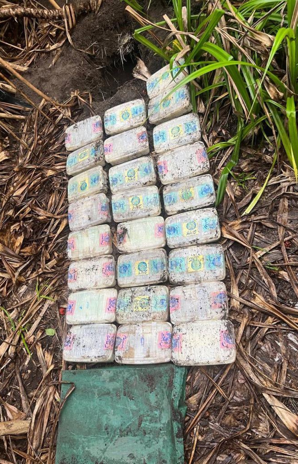 މަސްތުވާތަކެތި ހޯދަން ގދ. ހޯނޑެއްދޫގައި ހިންގަމުން އަންނަ އޮޕަރޭޝަންގައި، ވަޅުލާފައި ހުއްޓާ ފެނުނު މަސްތުވާތަކެތީގެ ޕެކެޓްތަކެއް. -- ފޮޓޯ: ޕޮލިސް