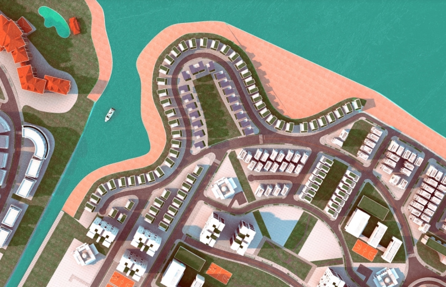 ހުޅުމާލެ ދެވަނަ ފިޔަވަހީގައި، މިހާރު އިތުރަށް ހިއްކަން ޕްލޭންކުރާ ސަރަހައްދުގައި ހަދަން ނިންމާފައި އޮތް ޕްރިމިއަމް ވިލާތަކުގެ ޑިޒައިނެއް.-- ފޮޓޯ: އެޗްޑީސީ