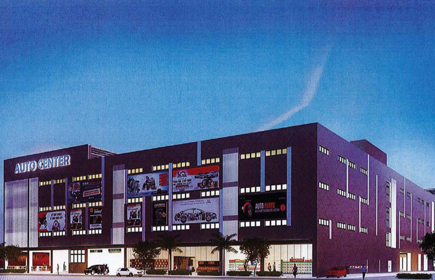 ހުޅުމާލެ އިންޑަސްޓްރިއަލް ވިލެޖުގައި ހަދާ އޮޓޯ ސެންޓަރުގެ ކުރެހުމެއް -- ފޮޓޯ: އެޗްޑީސީ