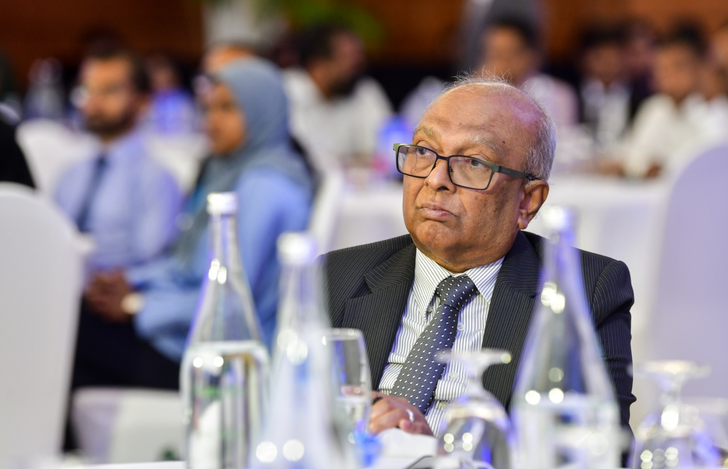 މާލެ: ނޮވެމްބަރު 16، 2022: ޕެންޝަން އޮފީހުން ފެށި "މޯލްޑިވްސް ފައިނޭންސް ފޯރަމް"ގައި ރާއްޖޭގެ ފައިނޭންސް ދާއިރާގެ ބައެއް ފަރާތްތަކުން ބައިވެރިވެ ވަނީ.-- ފޮޓޯ: ނިޝާން އަލީ /މިހާރު