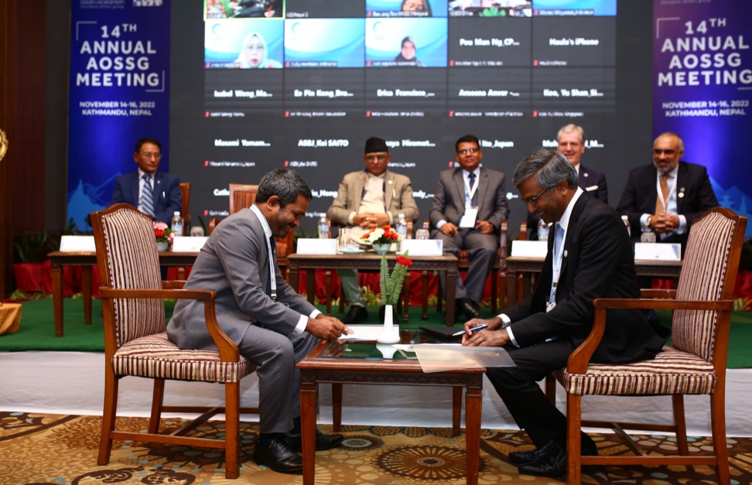 ސީއޭ މޯލްޑިވްސް އަދި އޭއޯއެސްއެސްޖީއާ ދެމެދު ވާ އެއްބަސްވުމުގައި ސޮއިކުރައްވަނީ