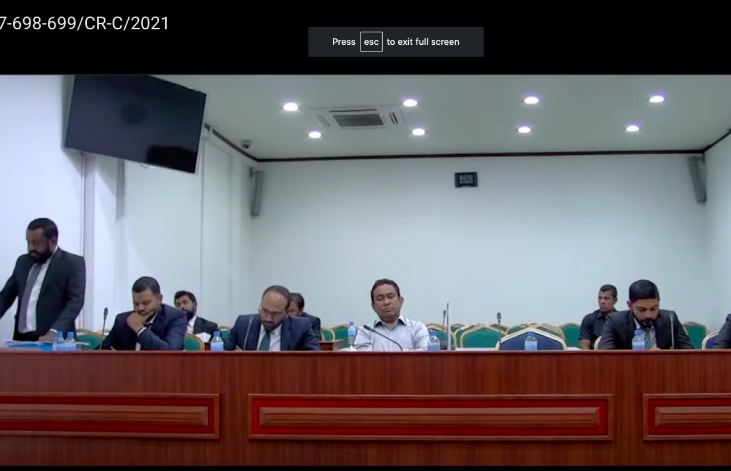 ޔާމީންގެ މައްސަލާގައި މިއަދު ބޭއްވި އަޑުއެހުން