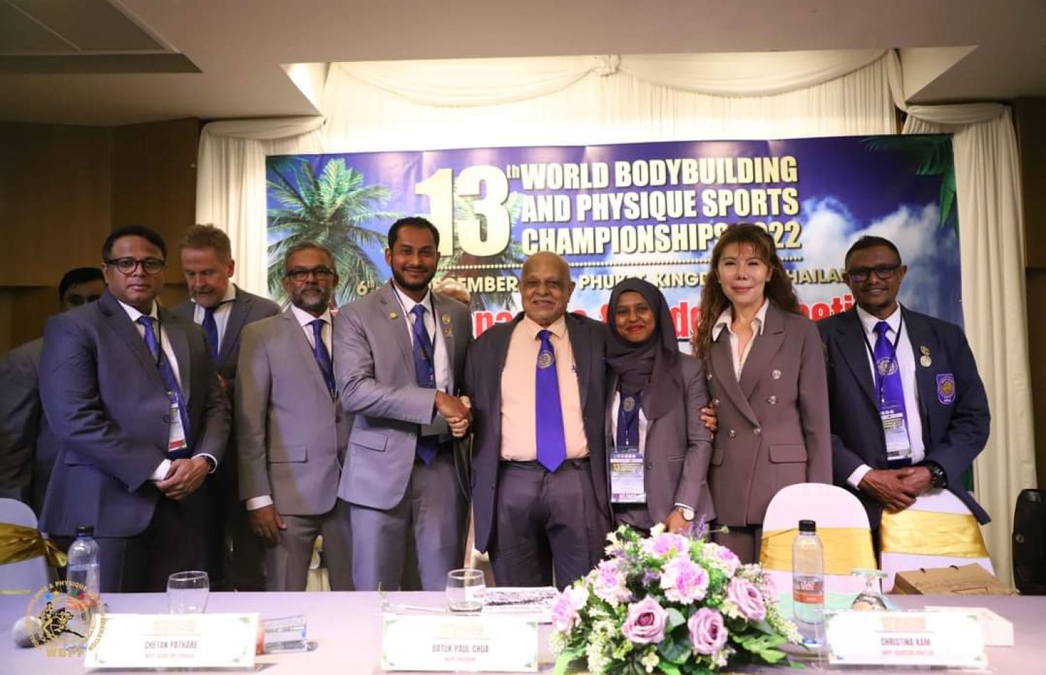 ބޮޑީ ބިލްޑިން ވޯލްޑް ފެޑެރޭޝަންގެ ރައީސް ދާތުކު ޕޯލް ޗުއާ އާއެކު ރާއްޖޭގެ ކޮންޓިންޖެންޓްގައި މަރީ