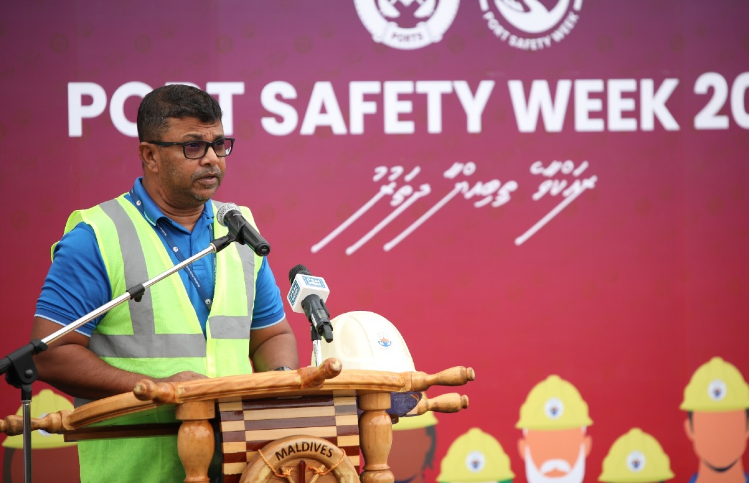 އެމްޕީއެލްގެ "ސޭފްޓީ ވީކް 2022" ފެށުމުގެ ރަސްމިއްޔާތުގައި ޝީއީއޯ ސާހިދު ޝާހިދު އަލީ ވާހަކަ ދައްކަވަނީ --ފޮޓޯ: އެމްޕީއެލް