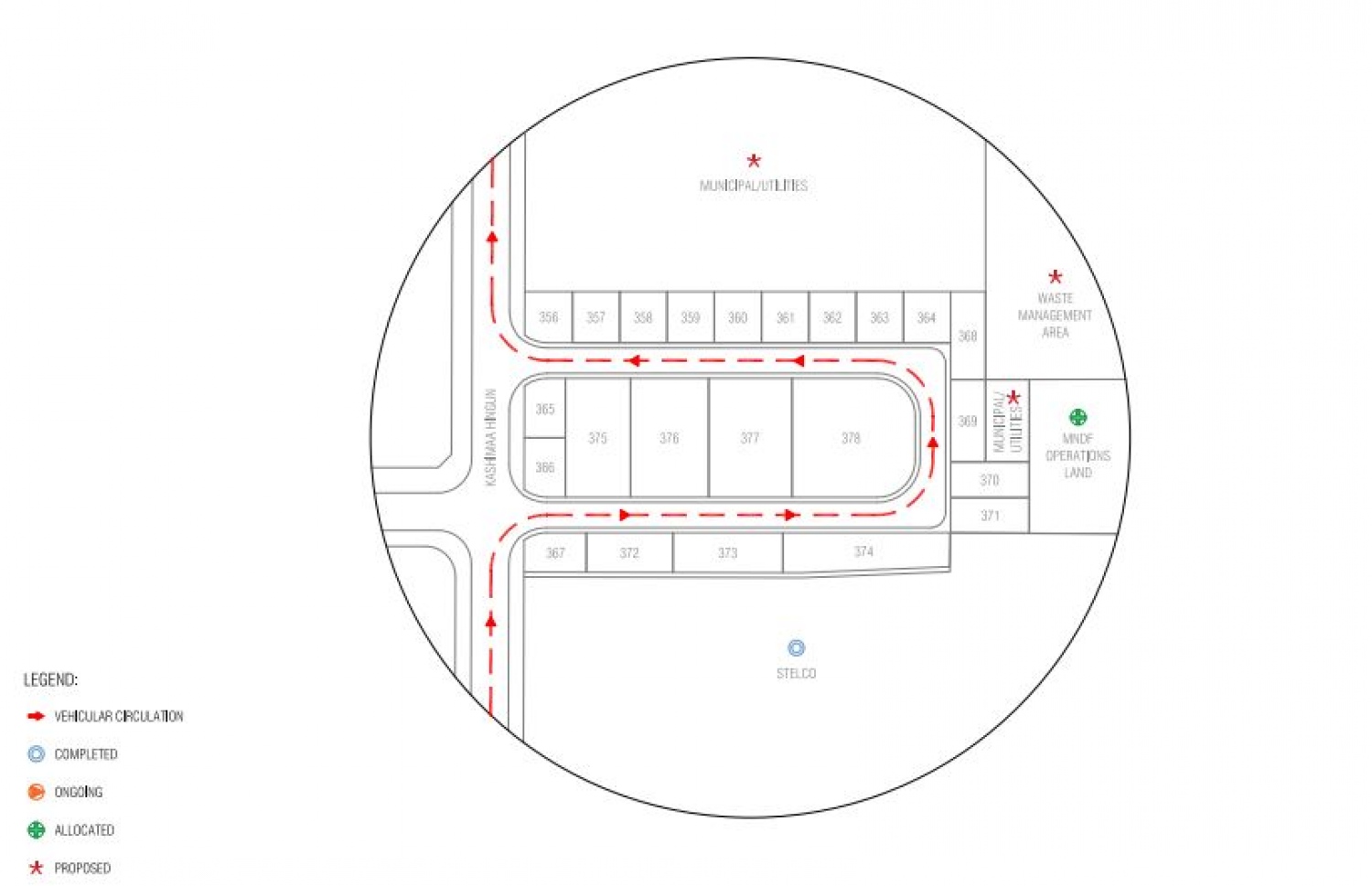 ގަރާޖާއި ވޯކްޝޮޕް ހިންގަން ހުޅުމާލެއިން ކުއްޔަށް ދޫކުރާ ބިންތަކުގެ ކުރެހުމެއް.