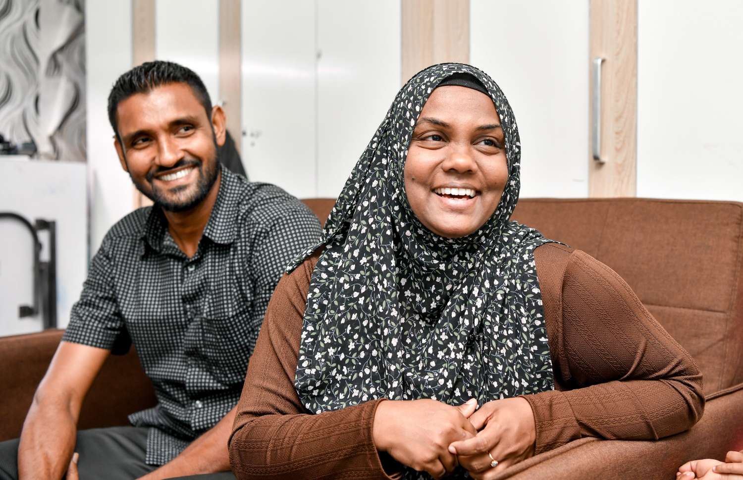 އަރޫޝާ އާއި އަޝްހަދު "މިހާރު"އާ ވާހަކަ ދައްކަނީ. -- ފޮޓޯ: ނިޝާން އަލީ | މިހާރު