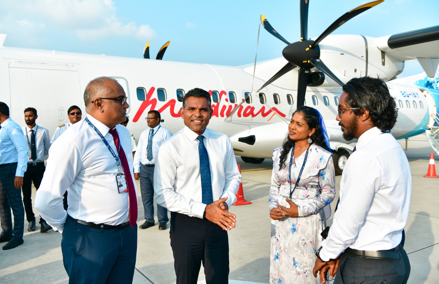 މޯލްޑިވިއަންގެ އިސްވެރިންނާ ނައިބު ރައީސް ފައިސަލް ނަސީމު ވާހަކަ ދައްކަވަނީ-- ފޮޓޯ: ނިޝާން އަލީ/ މިހާރު