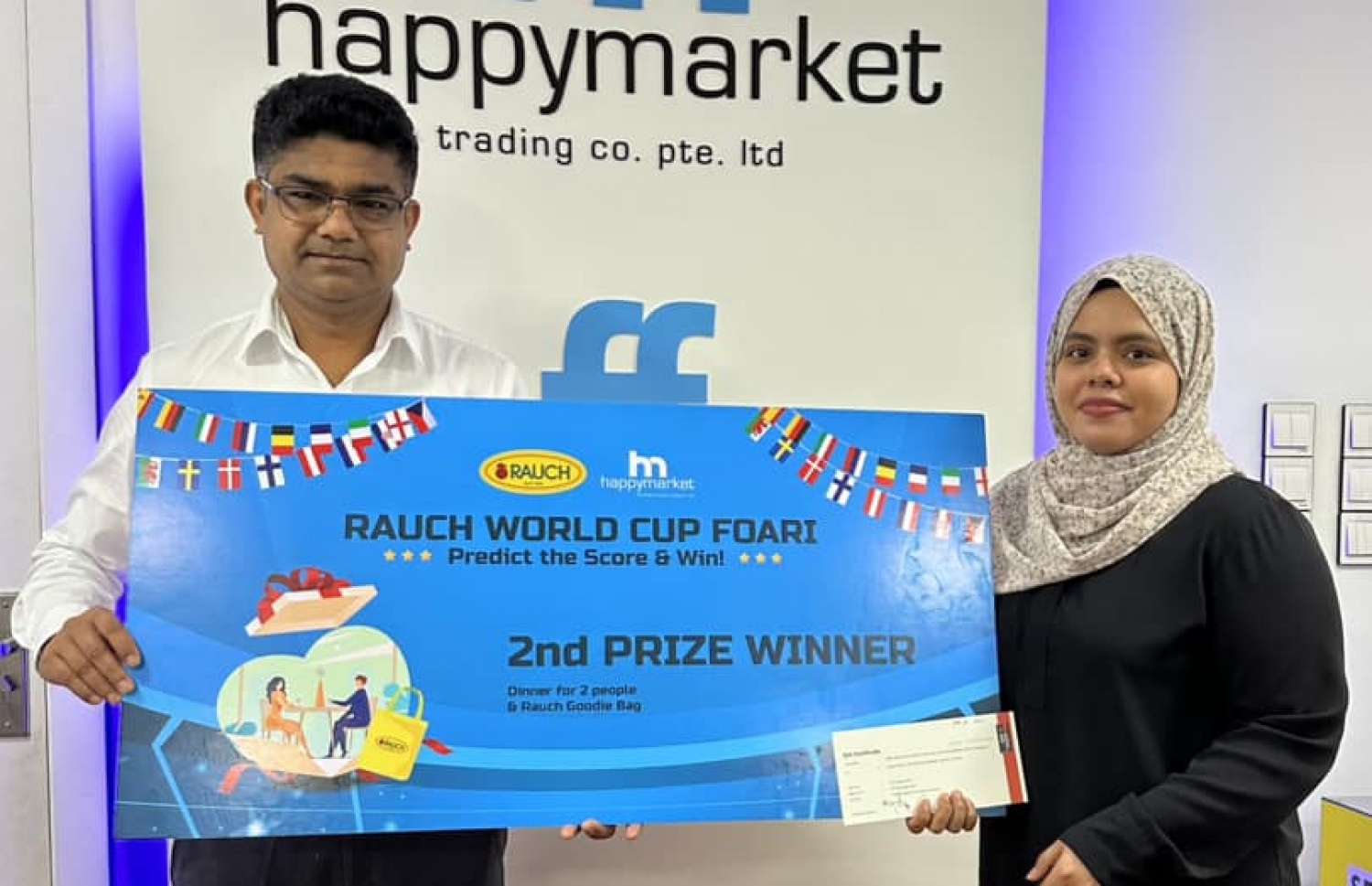 ހެޕީ މާކެޓް ގުރޫޕުގައި ދެ ވަނައަށް އެންމެ މޮޅަށް ސްކޯ ދިމާކުރި ބައިވެރިޔާ. -- ފޮޓޯ: ހެޕީ މާކެޓް