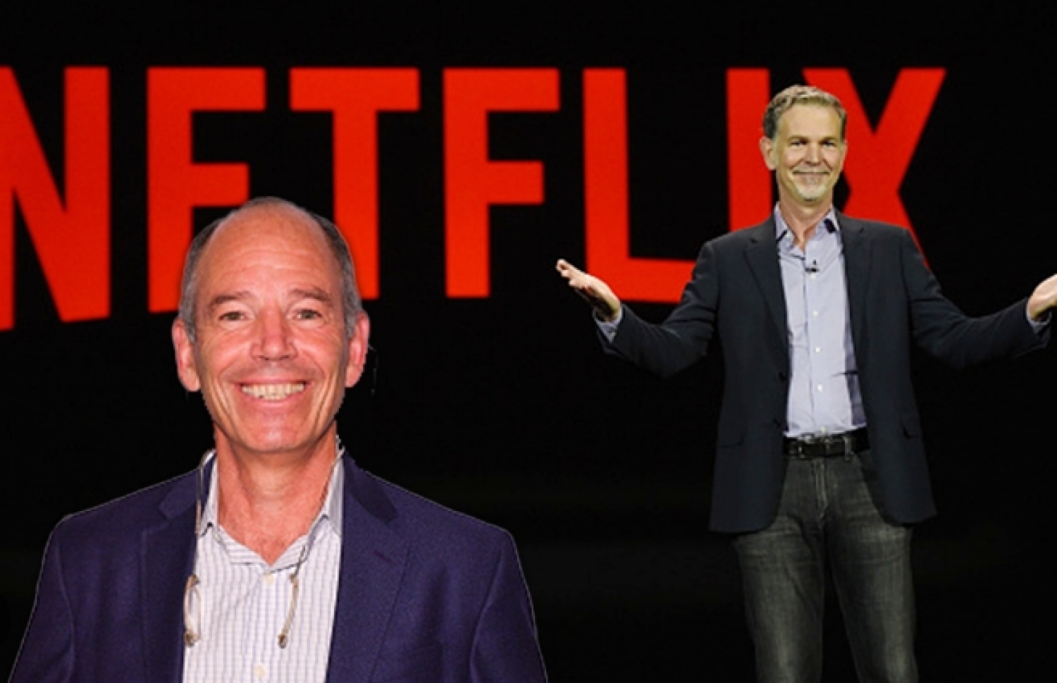 ނެޓްފްލިކްސްގެ ފައުންޑަރުން ކަމަށްވާ ރީޑް (ކ) އަދި މާކް ރެންޑޮލްފް (ވ)